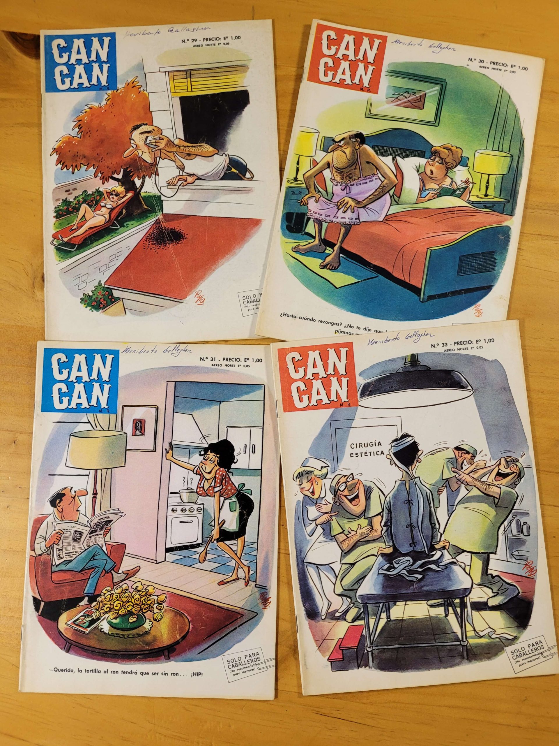 Pack CAN CAN, años 60s -Humor picaresco- (x4)