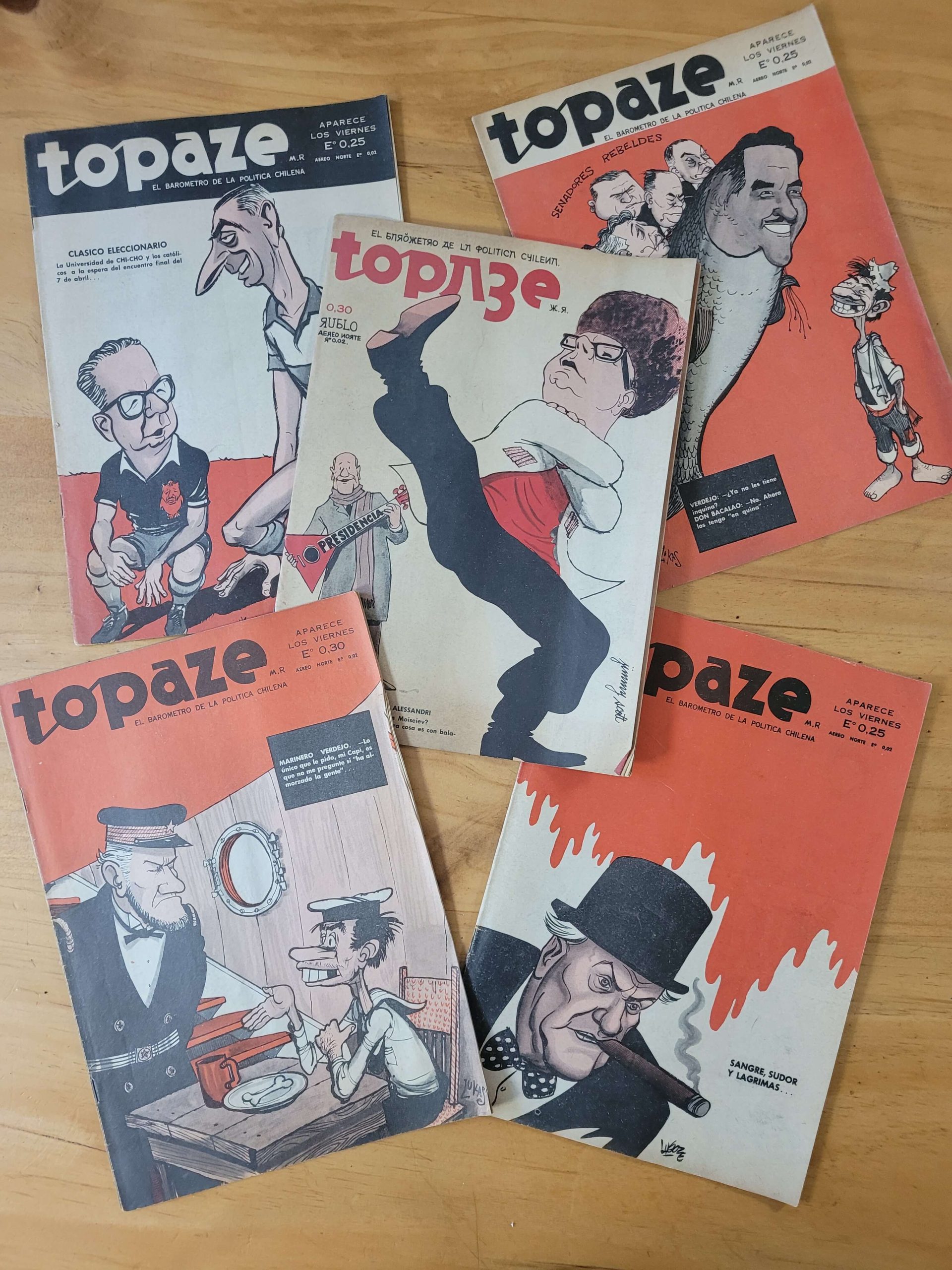 Pack revista TOPAZE años 60s (x5)