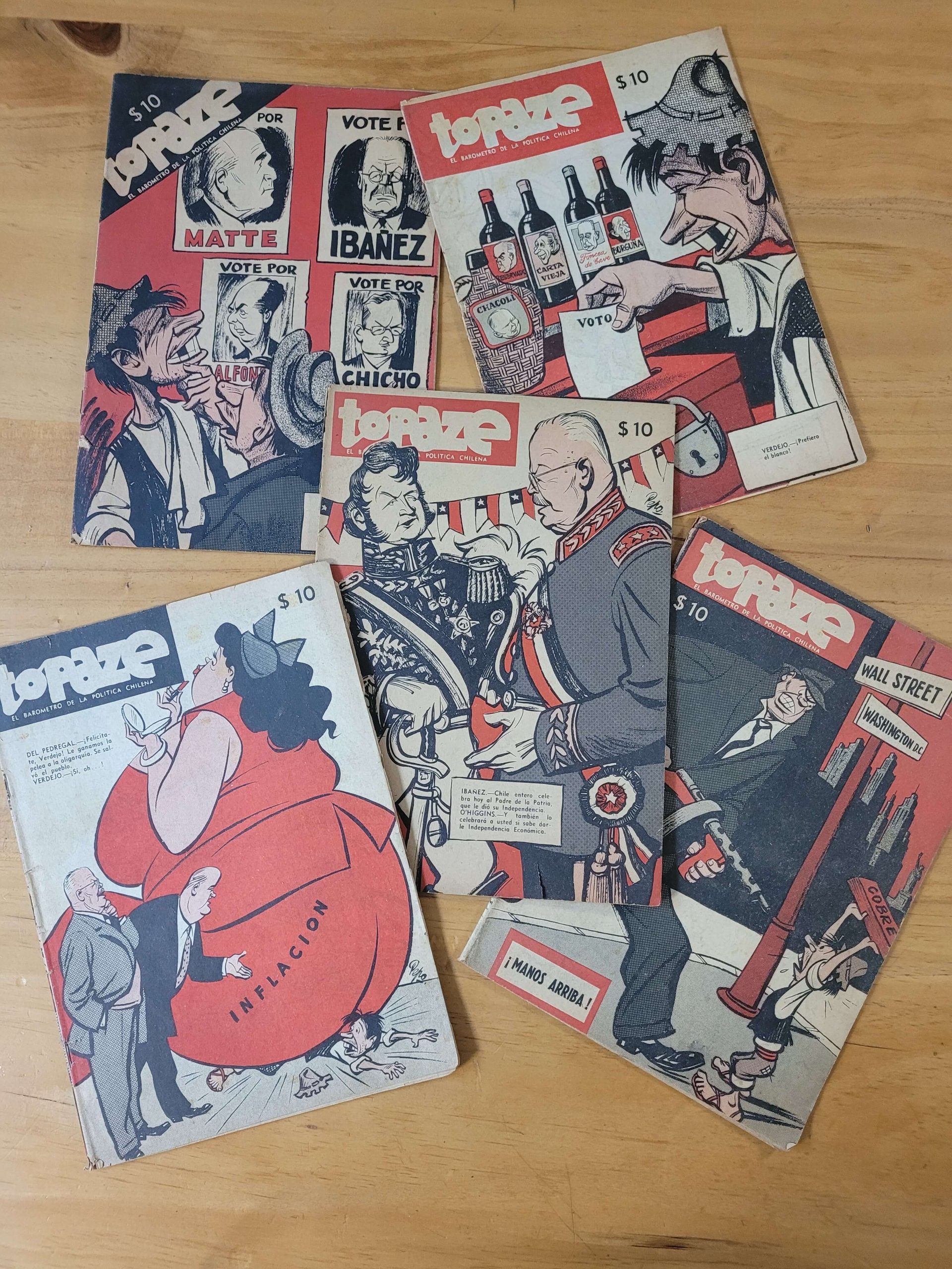 Pack revista TOPAZE años 50s (x5)