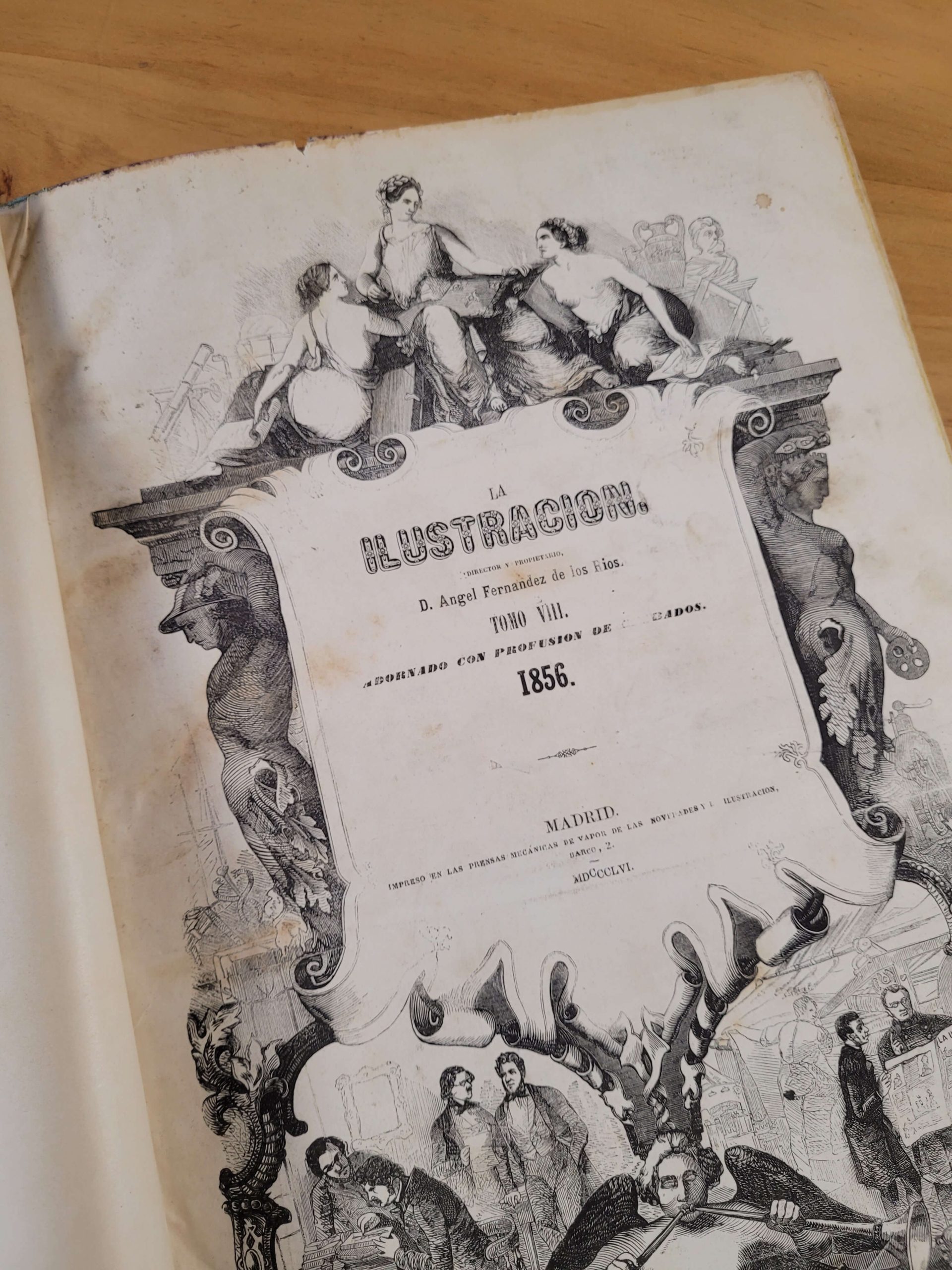 (1856) Empaste revista LA ILUSTRACIÓN (51 revistas)