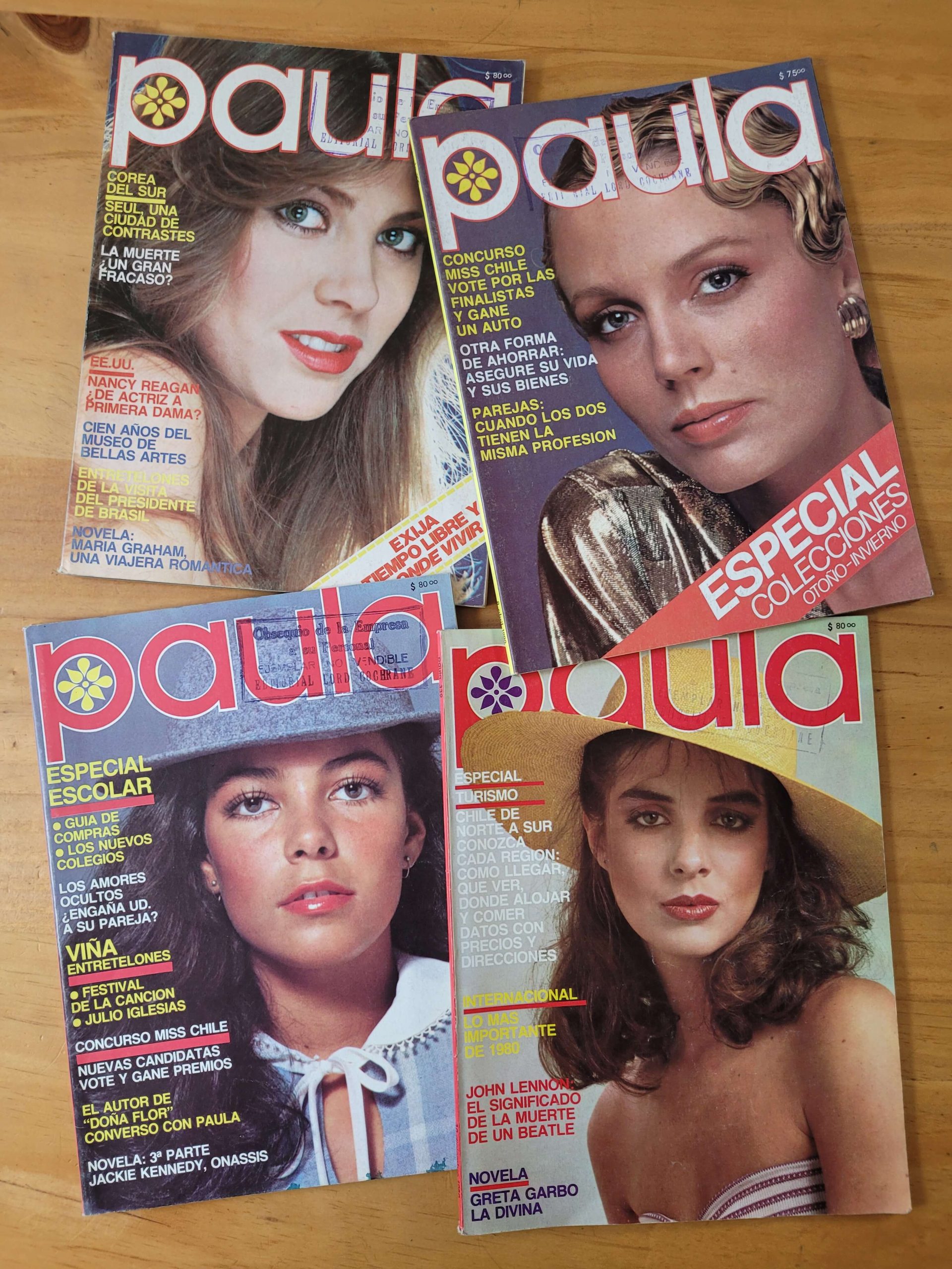 Pack revistas PAULA, años 80s (x4)