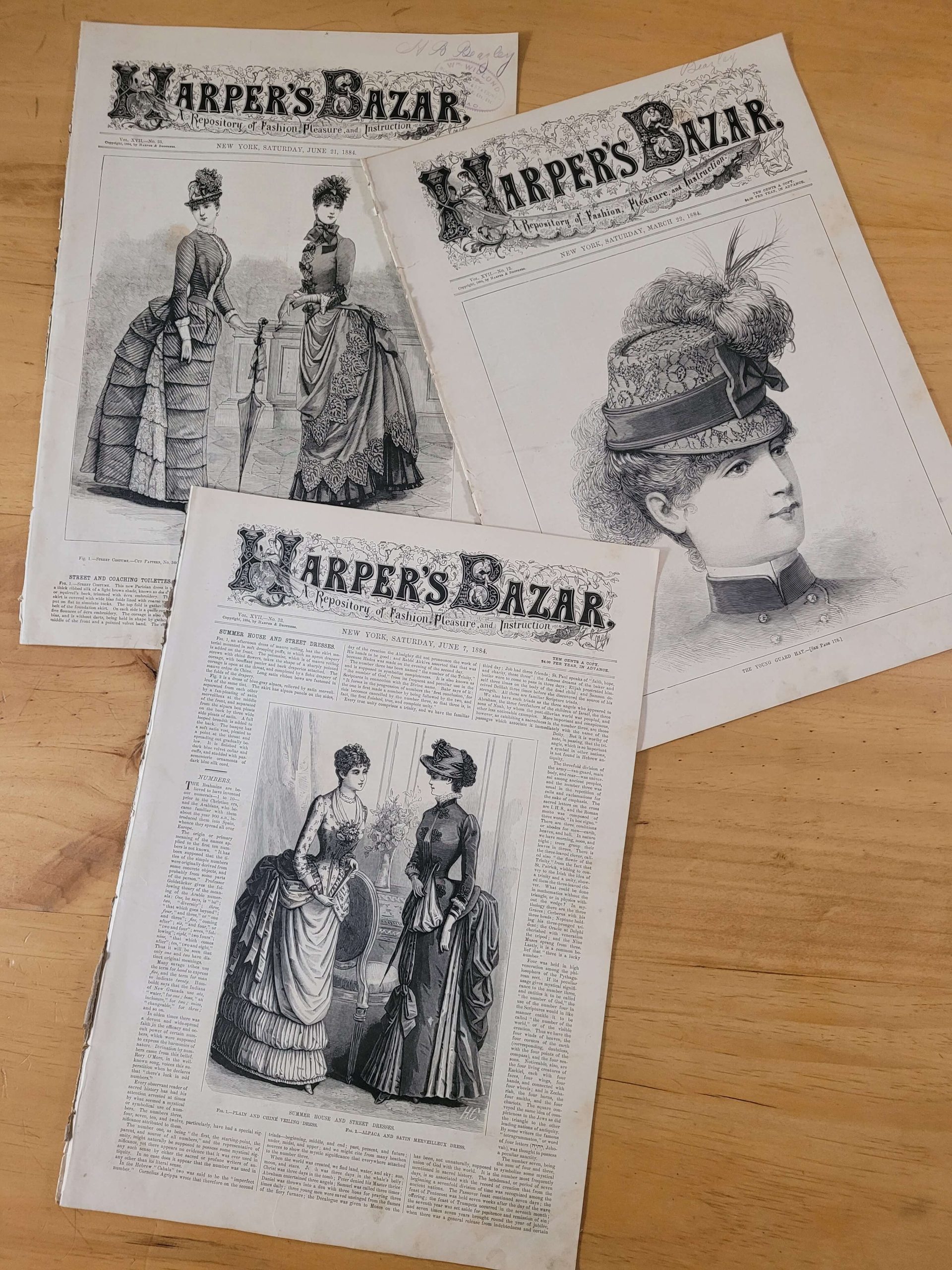 Pack revistas HARPER´S BAZAR de 1886 (x3)