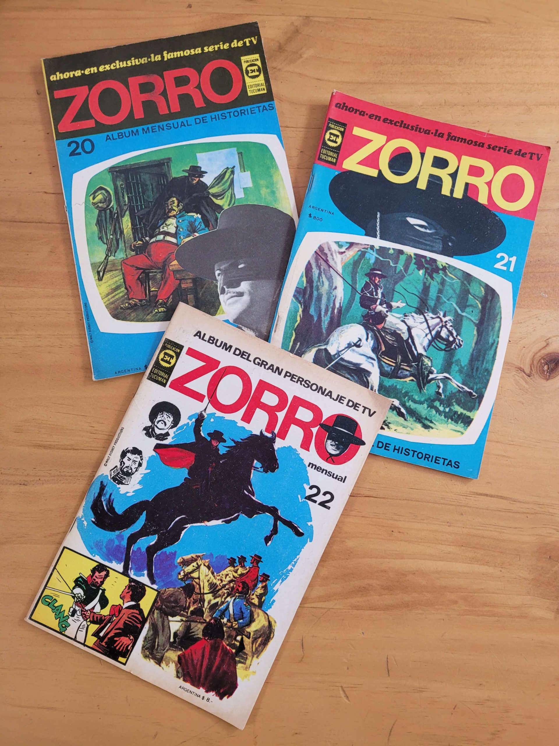 Pack revista EL ZORRO, años 60s -Editorial Argentina- (x3)