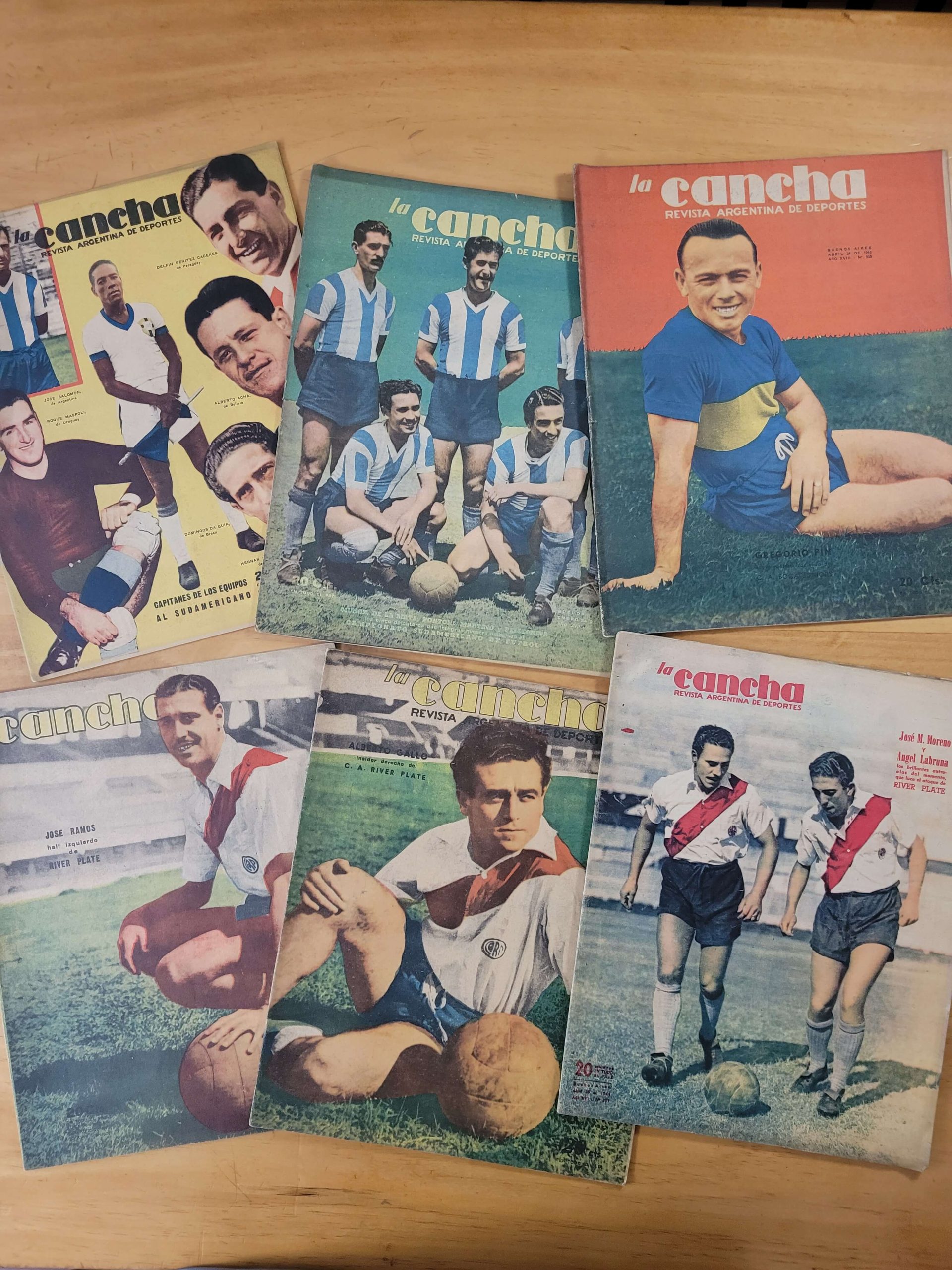 Pack revista LA CANCHA años 40s -Argentina- (x6)