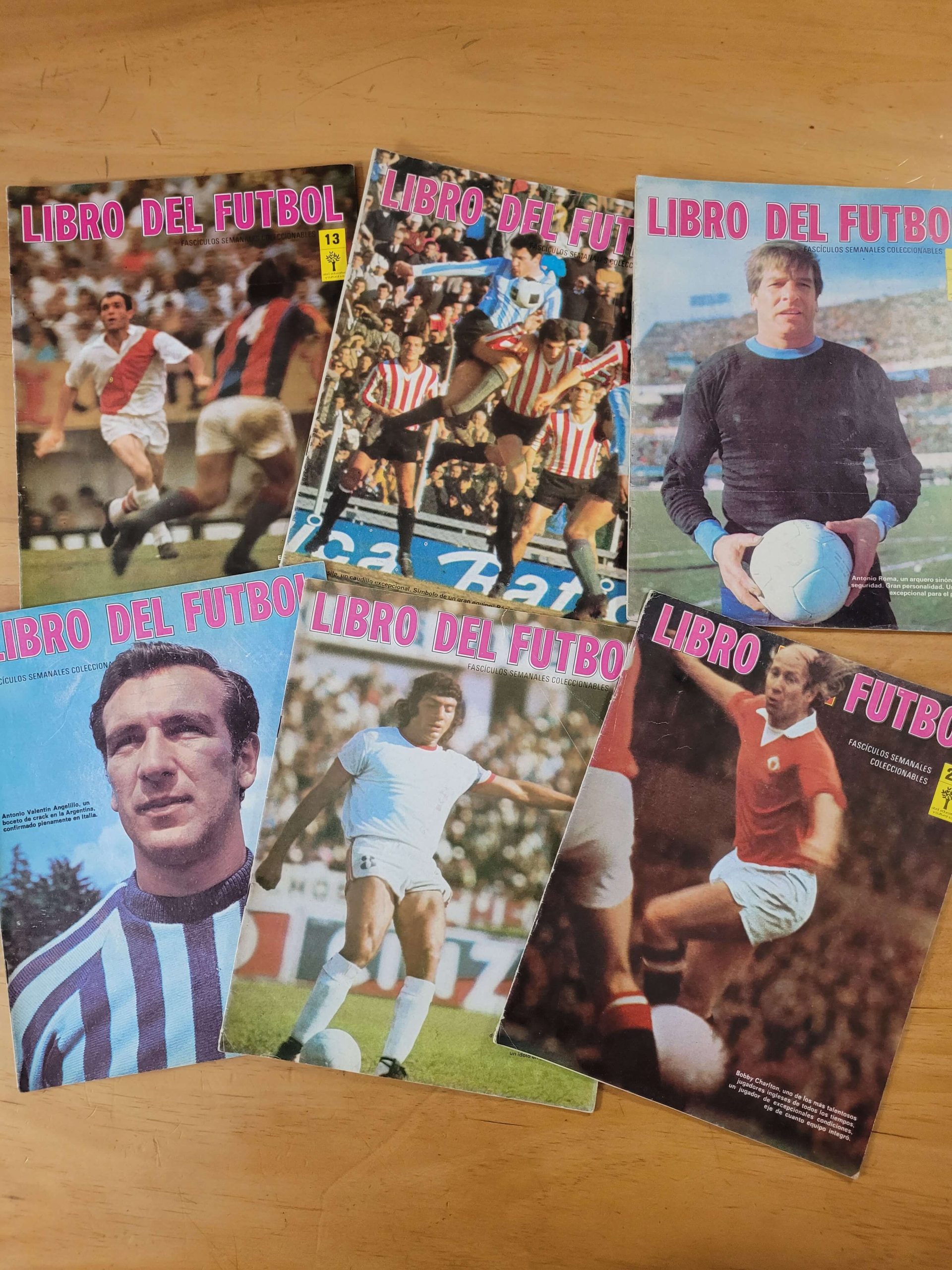 Pack revista LIBRO DEL FUTBOL, años 70s (x6)