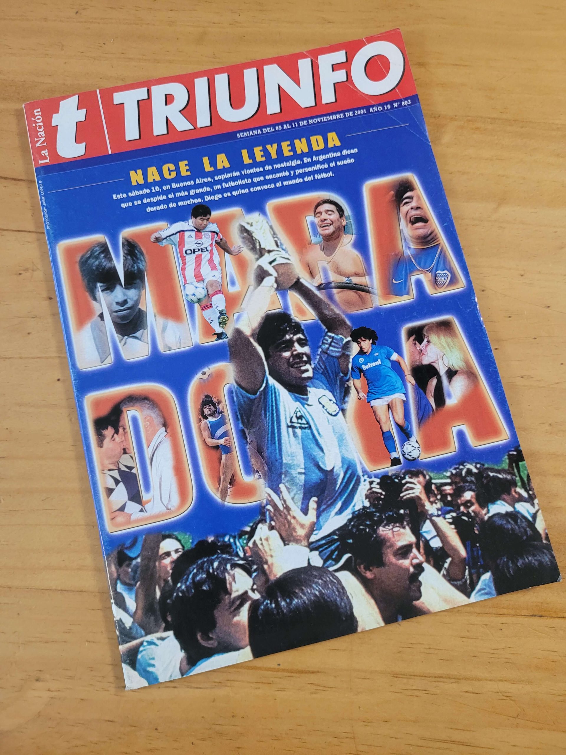 Revista TRIUNFO -Retiro de Maradona del fútbol- (2001)