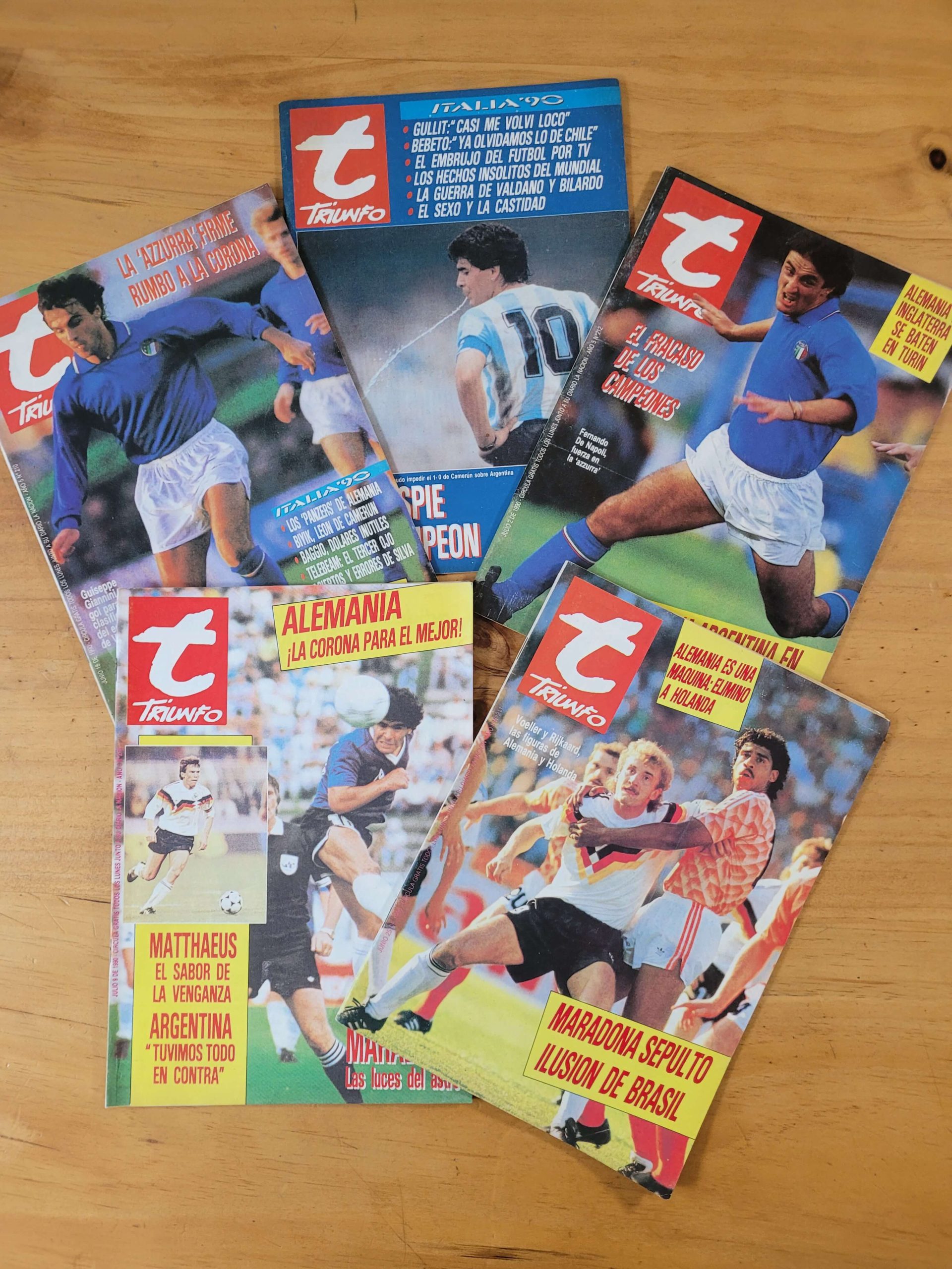 Pack TRIUNFO -Copa mundial Italia 90- (x5)