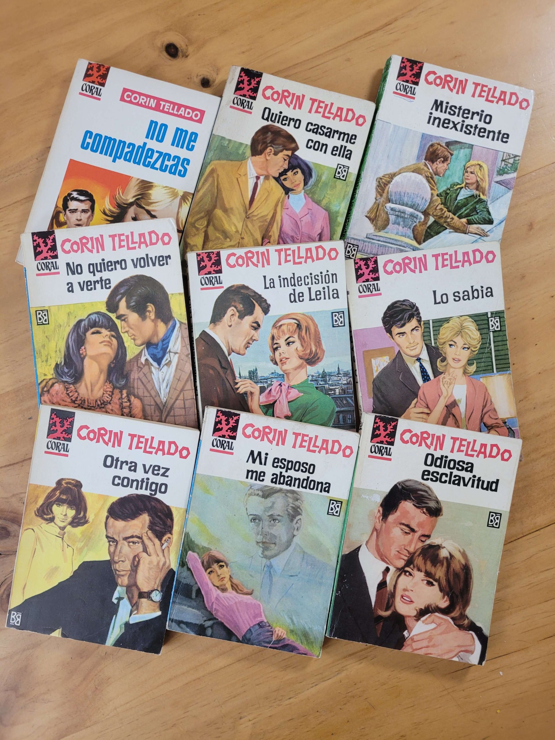 Pack Libros de bolsillo, CORIN TELLADO -1eras ediciones- años 60s (x9)