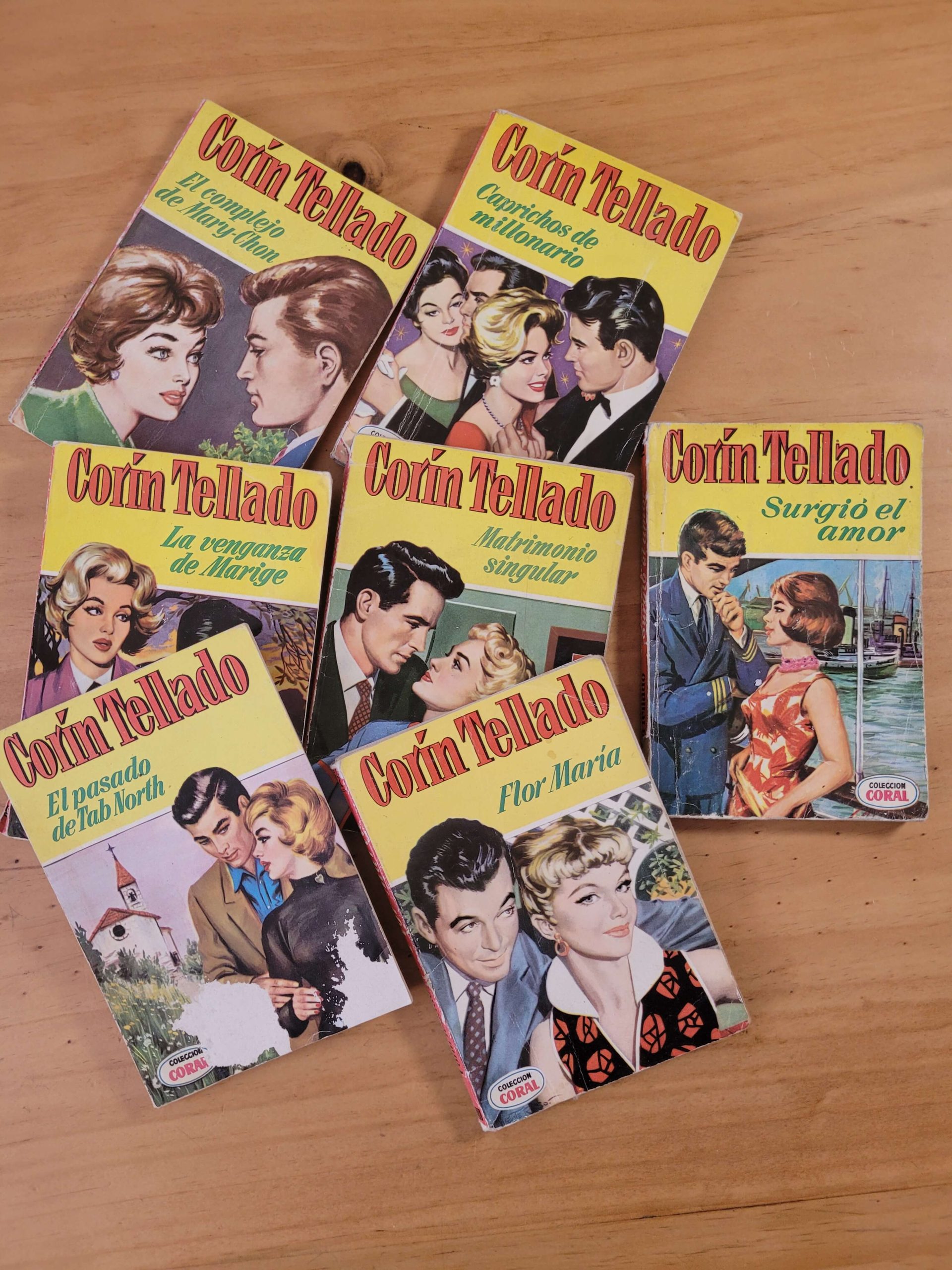 Pack Libros de bolsillo CORIN TELLADO -1eras ediciones- años 60s (x7)