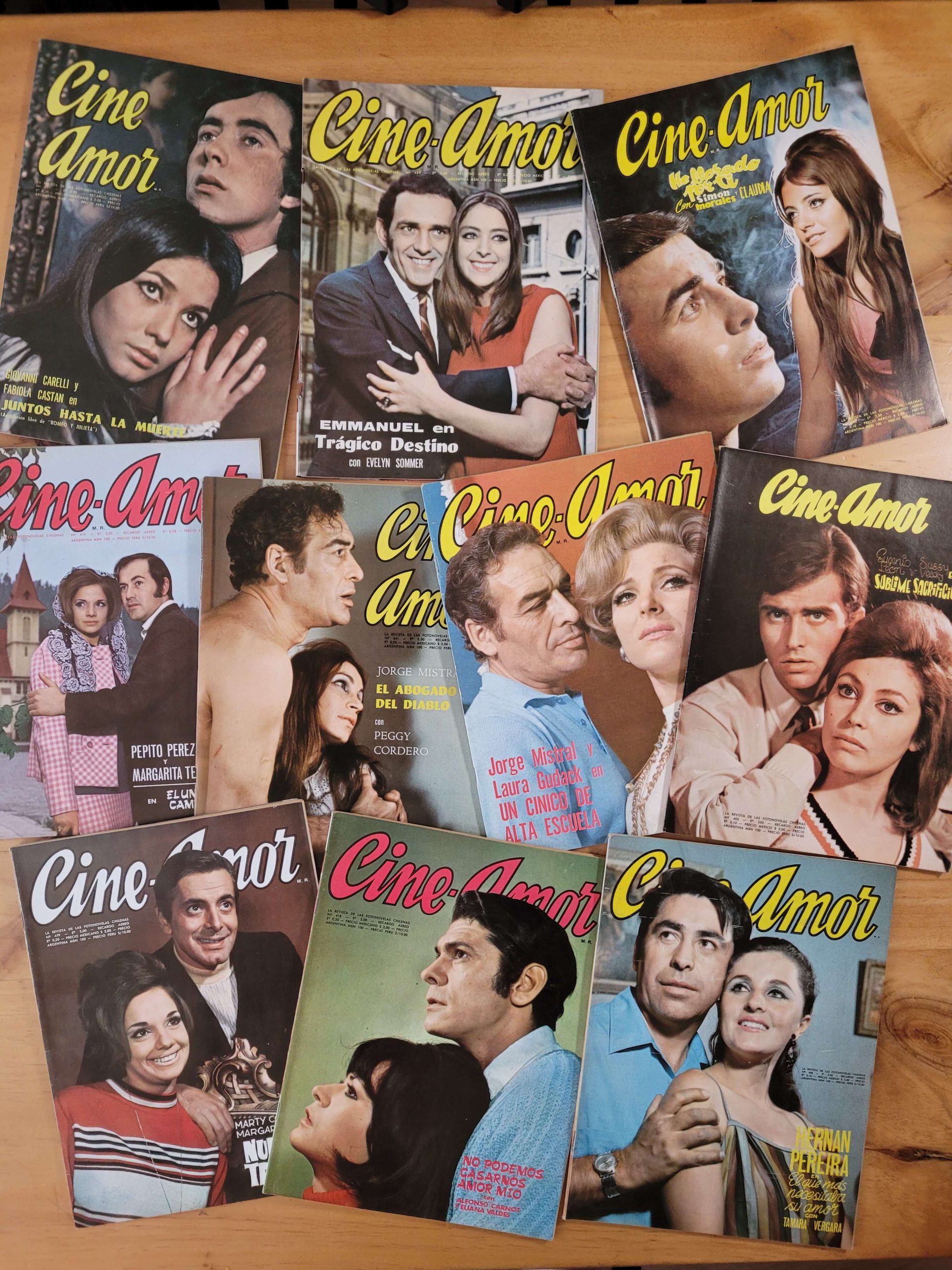 Pack revista Cine Amor años 60s (x10)