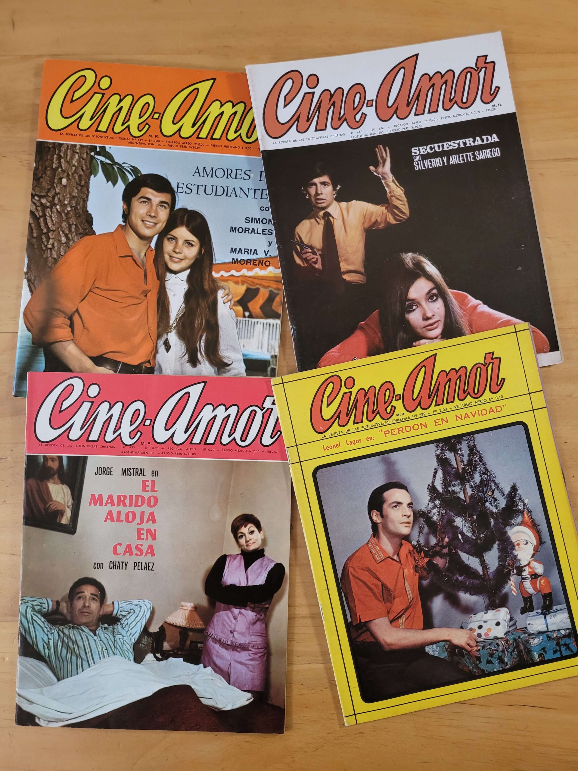 Pack revista Cine Amor, años 60s (x4)