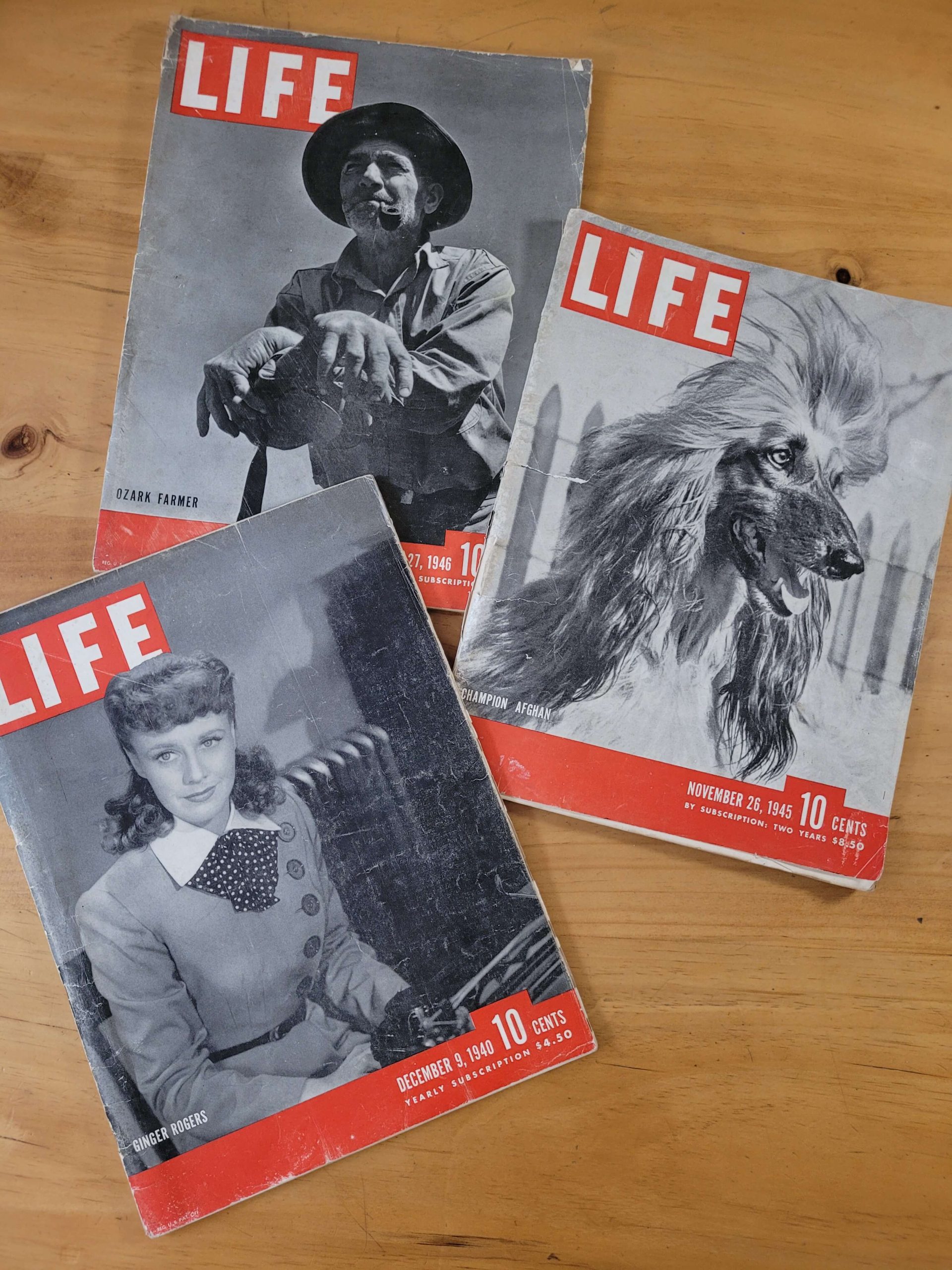 Pack revista LIFE años 40s -En inglés- (x3)