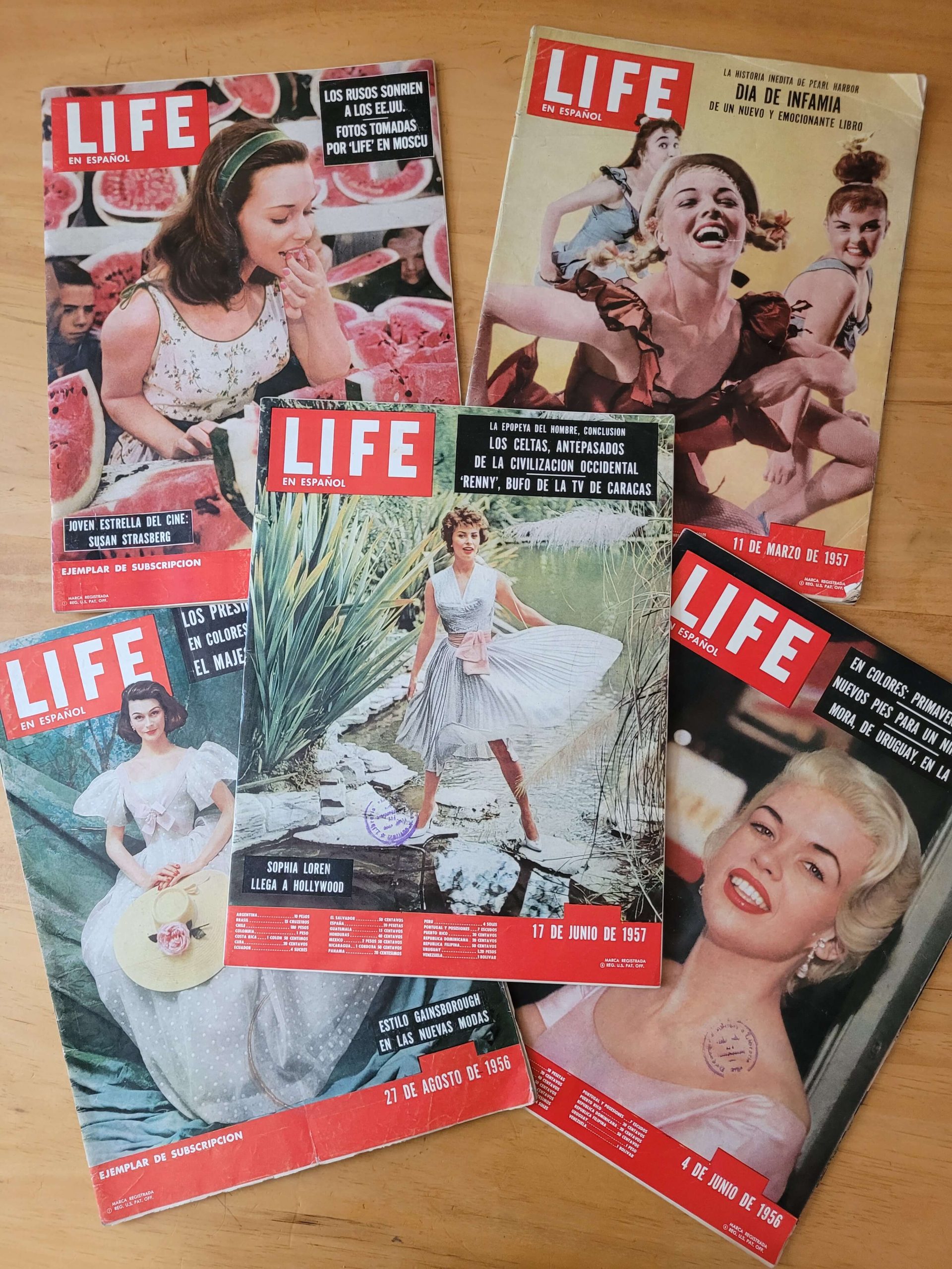 Pack revista LIFE, años 50s (x5)