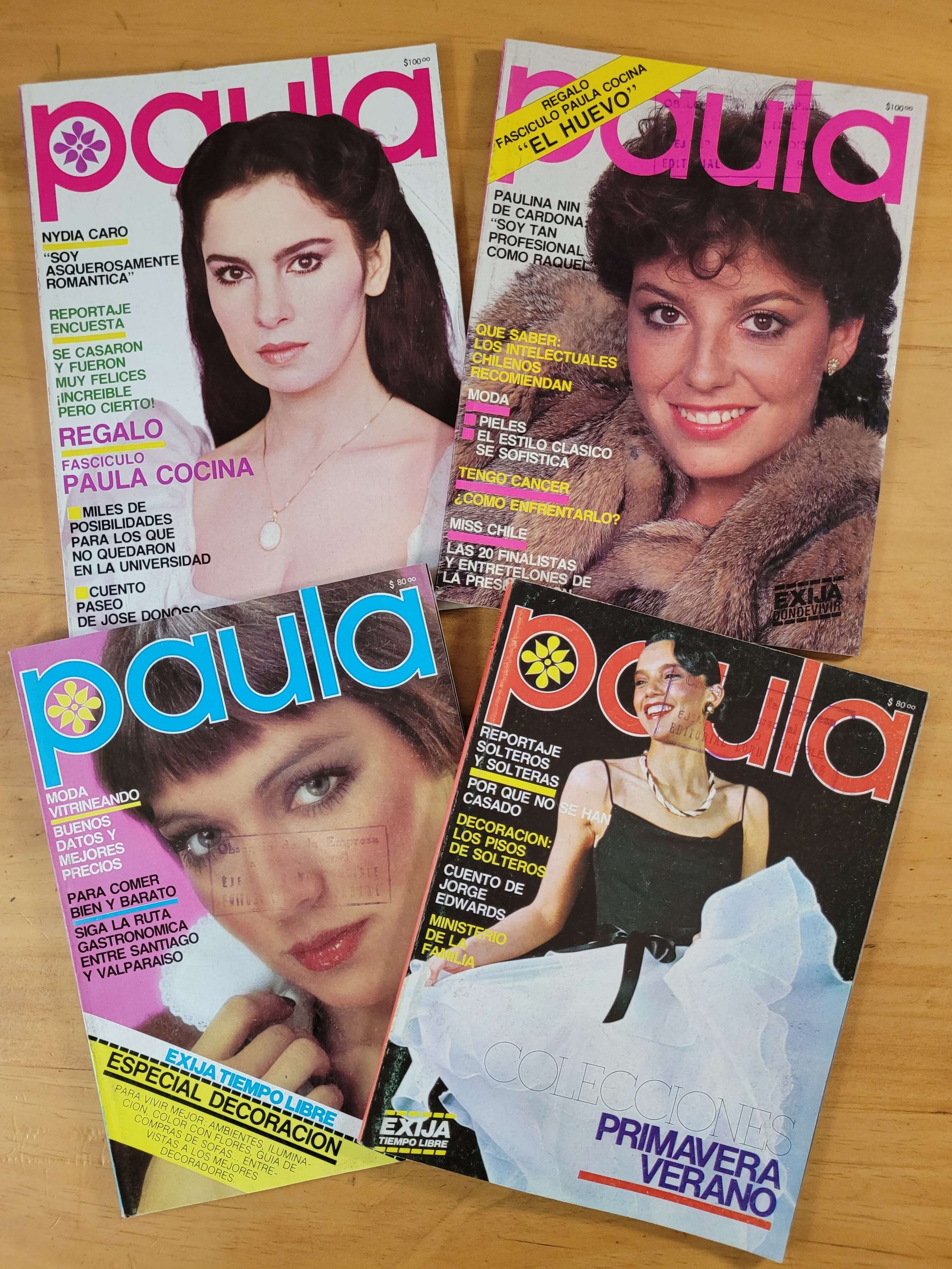 Pack n°1 revistas PAULA, años 80s (x4)