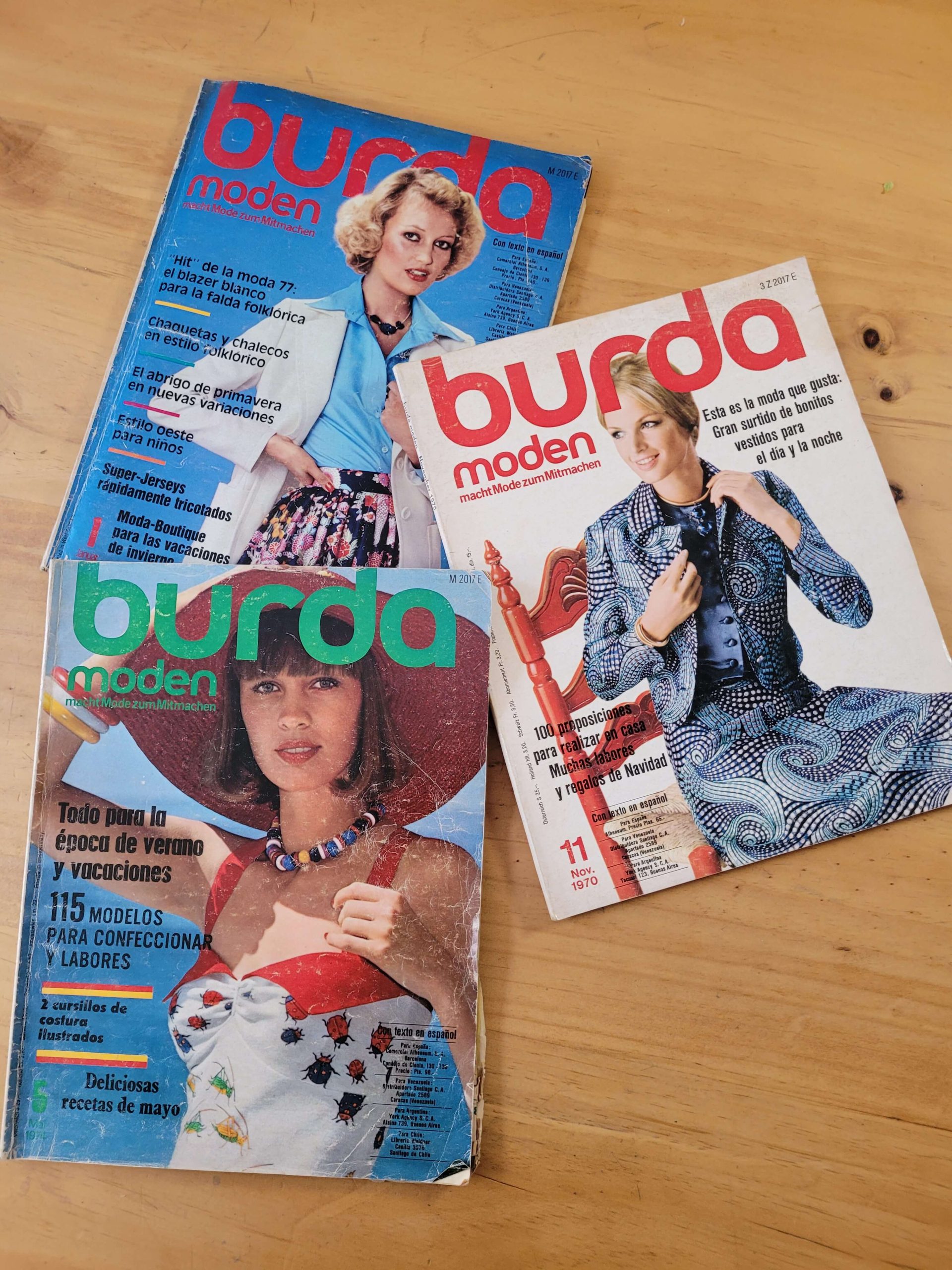 Pack revista BURDA años 70s. (x3)