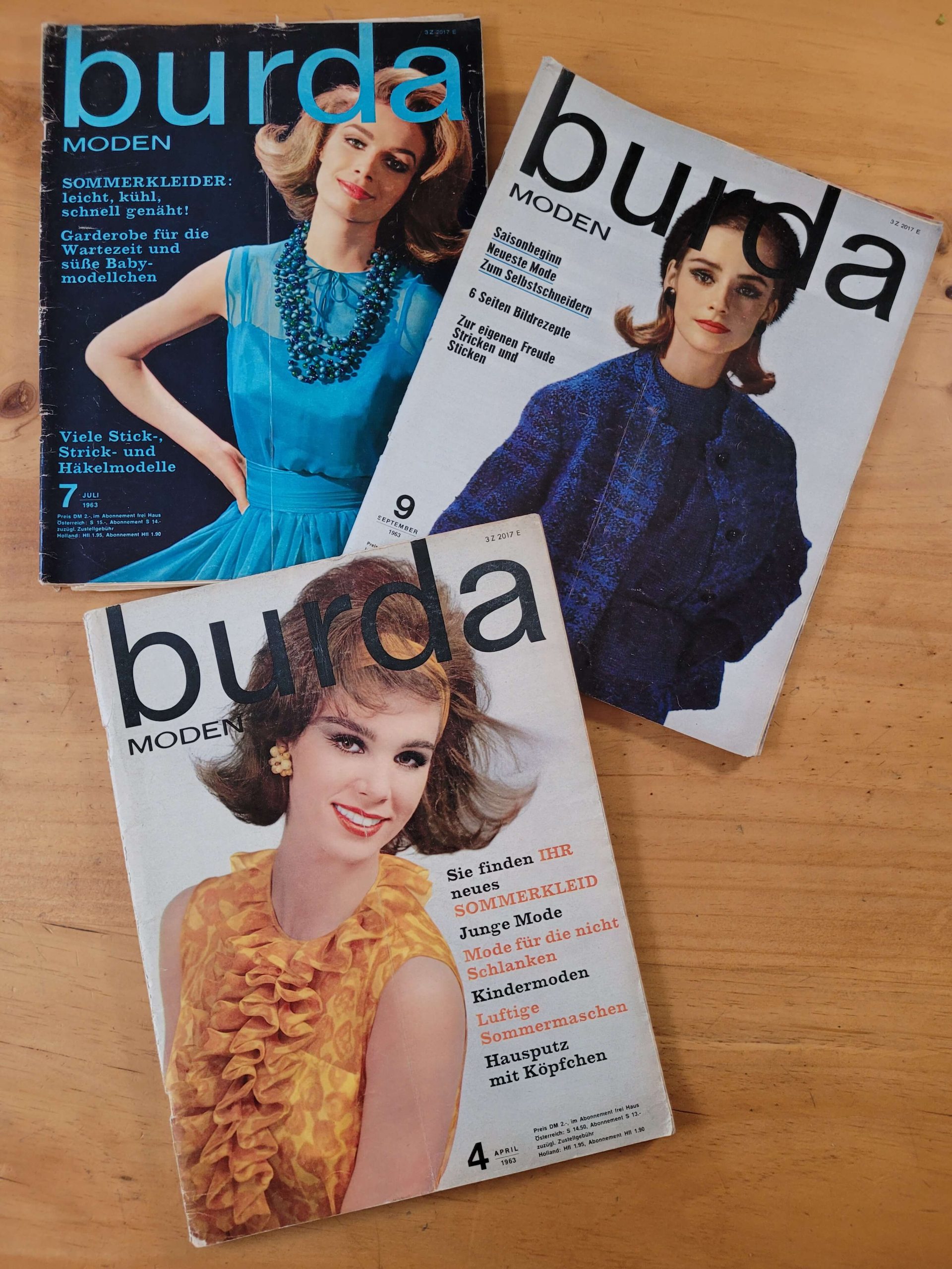 Pack BURDA, años 60s (x3)