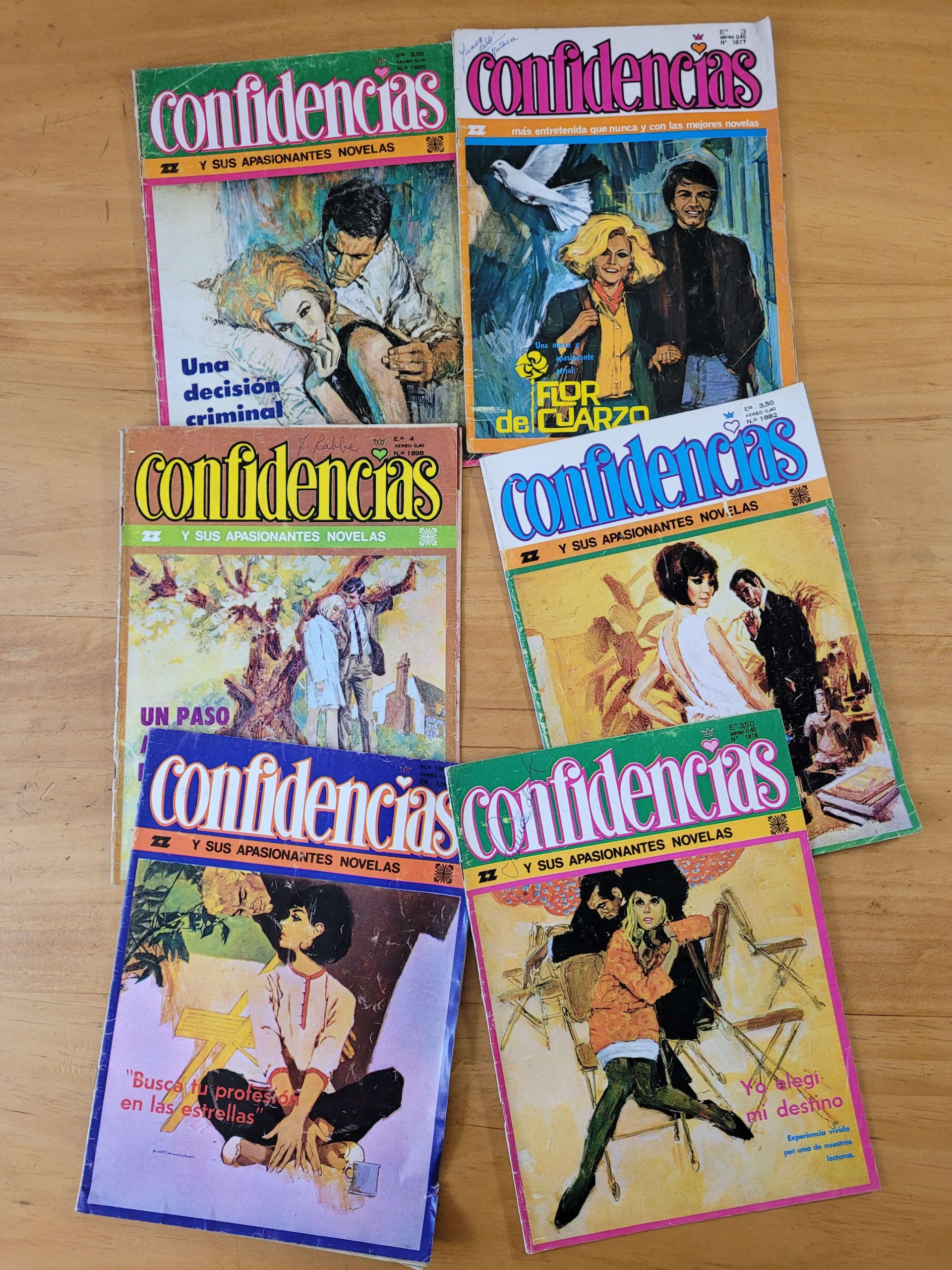 Pack n°2 revista CONFIDENCIAS años 60s (x6)