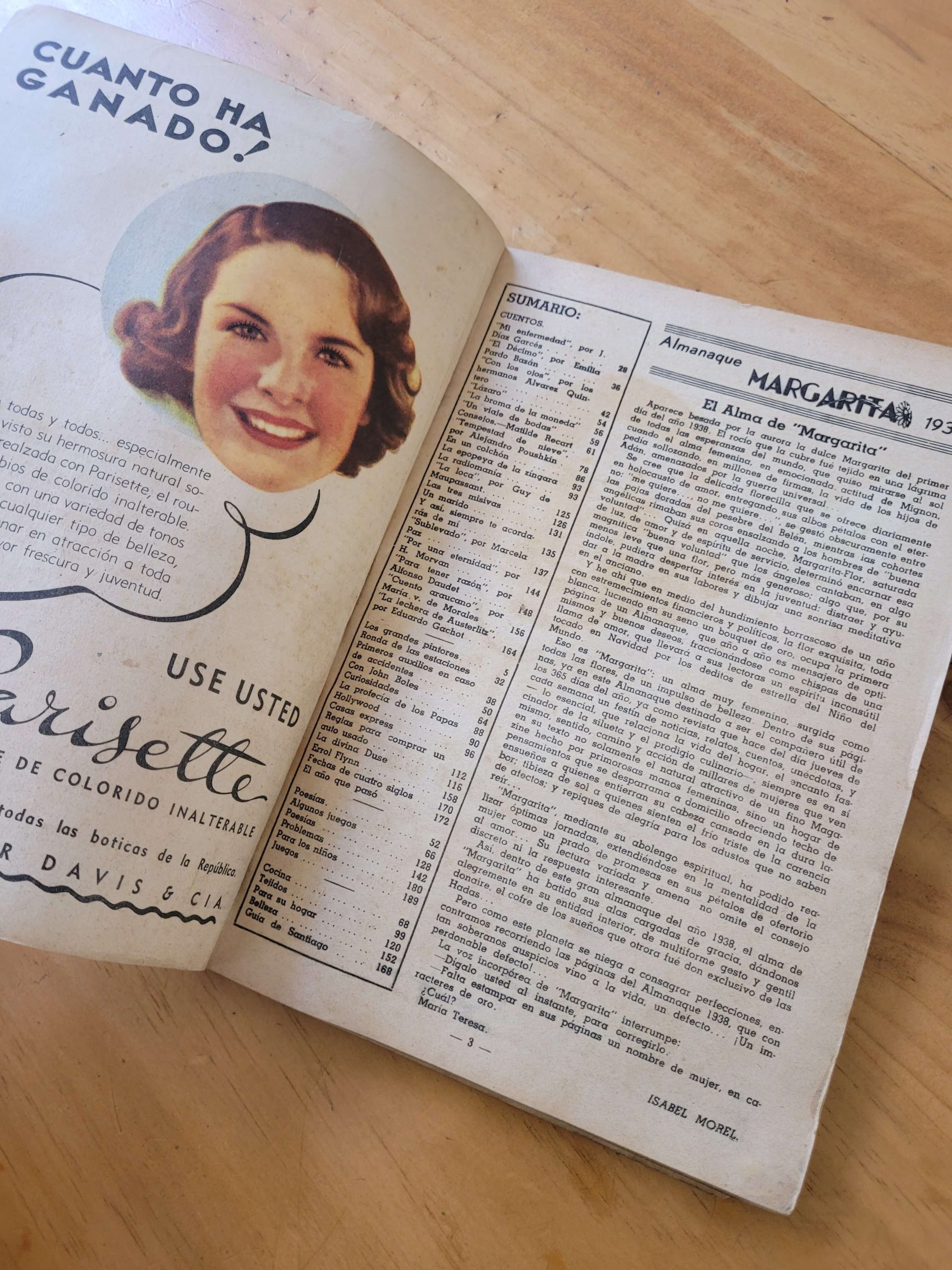 Revista MARGARITA -Almanaque especial de 1938-