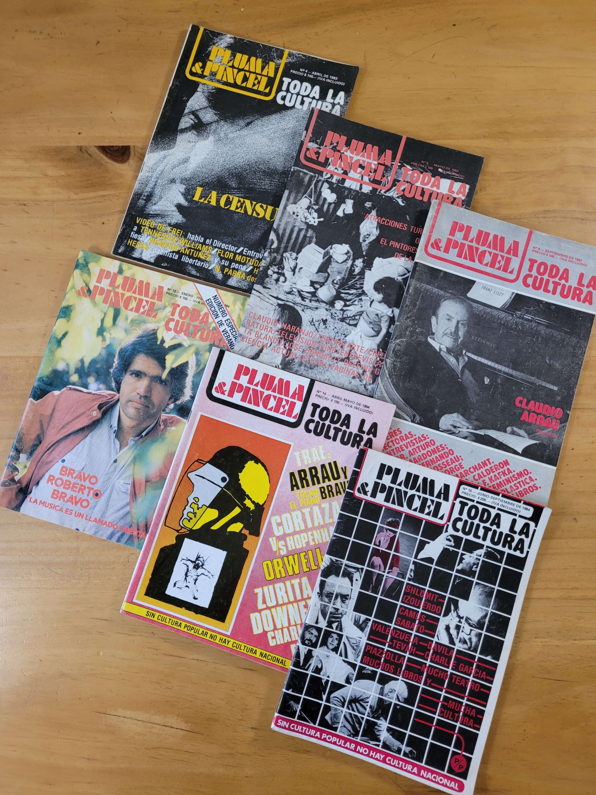 Pack revista PLUMA Y PINCEL años 80s (x6)