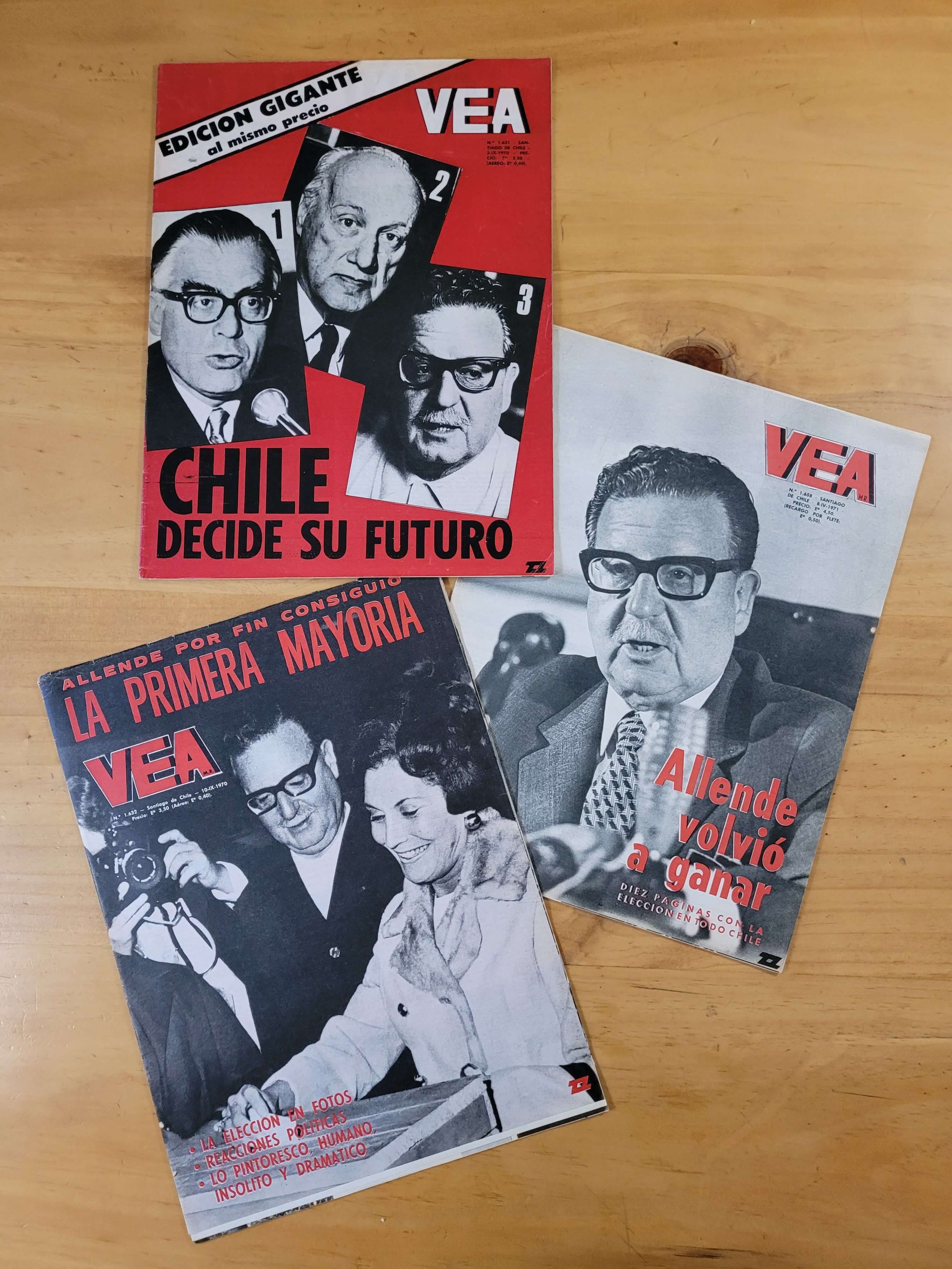 Pack revista VEA -Elección Allende y primeros meses- (x3)