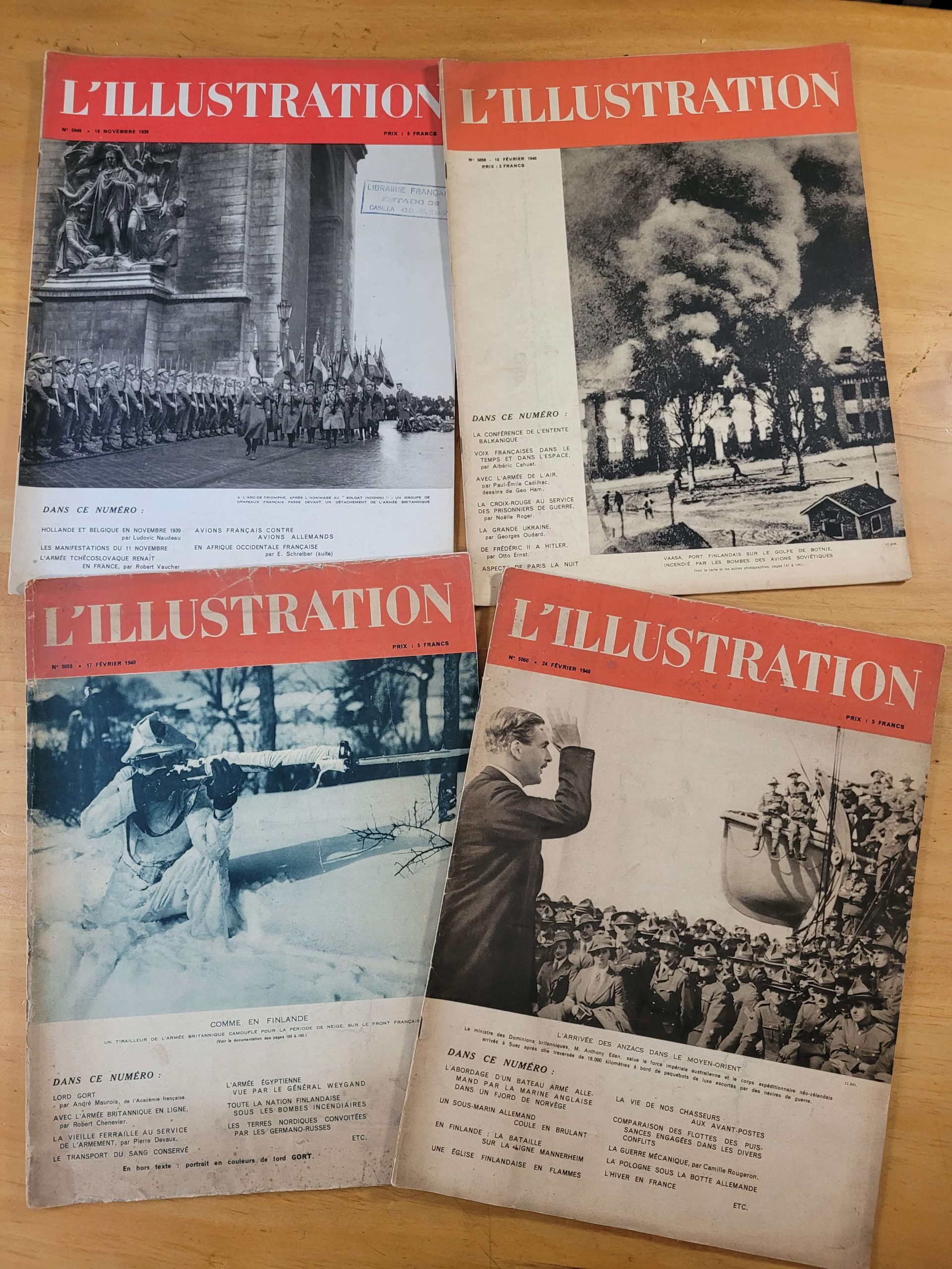 Pack revista L´ILLUSTRATION -1939 a 1940- (x4)