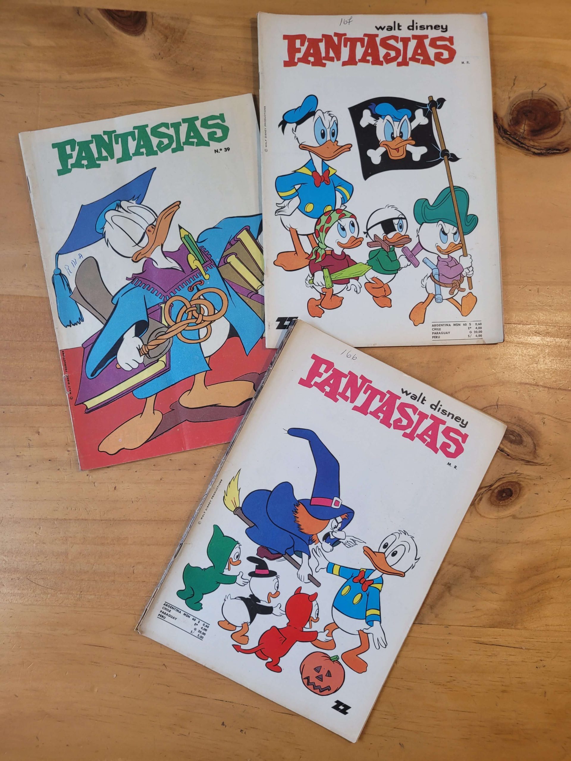 Pack n°1 FANTASIAS de Walt Disney, años 60s (x4)