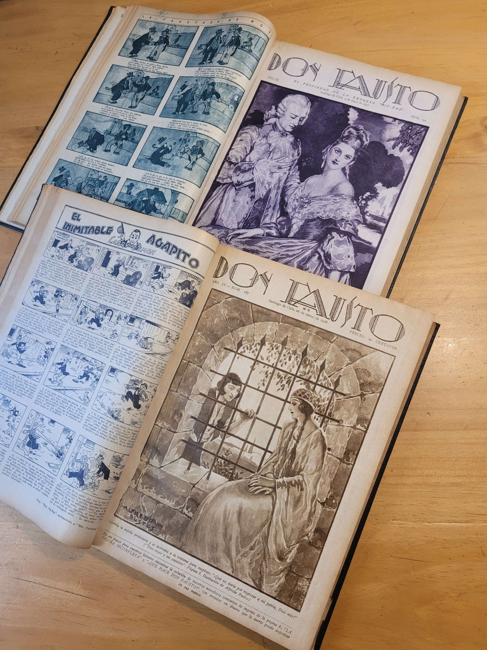 Empastes revista DON FAUSTO Volumen I y II -Años 1927 y 1928 completos- (98 revistas)