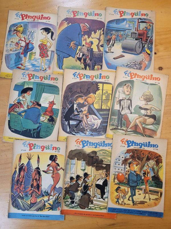 Pack revista El Pinguino años 60s (x9)
