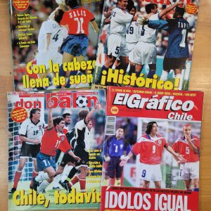 Pack especial Chile en mundial FRANCIA 98 (3 Don Balón + 1 Gráfico)