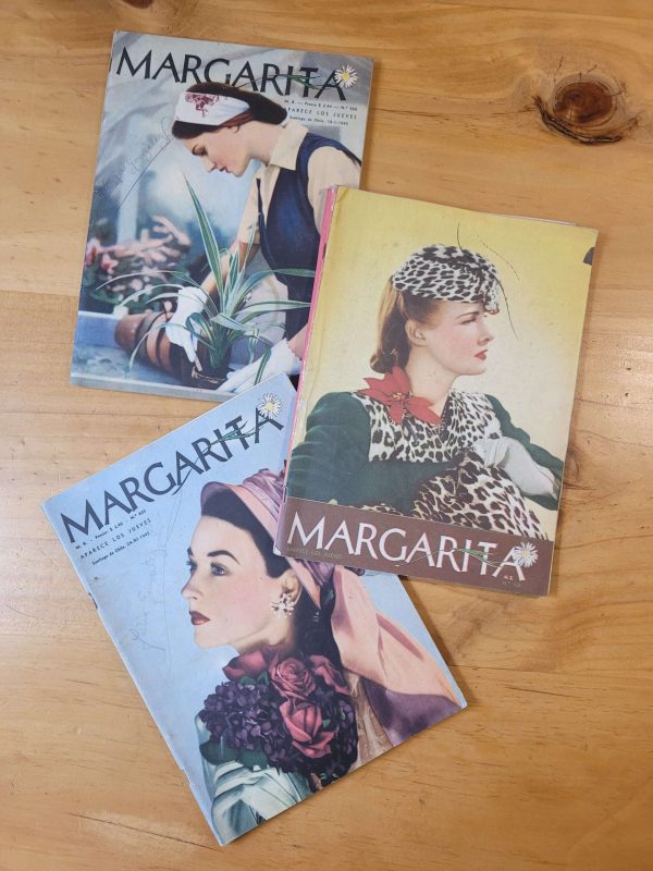 Pack n°2 revistas MARGARITA, años 40s -Moda y mujer- (x3)