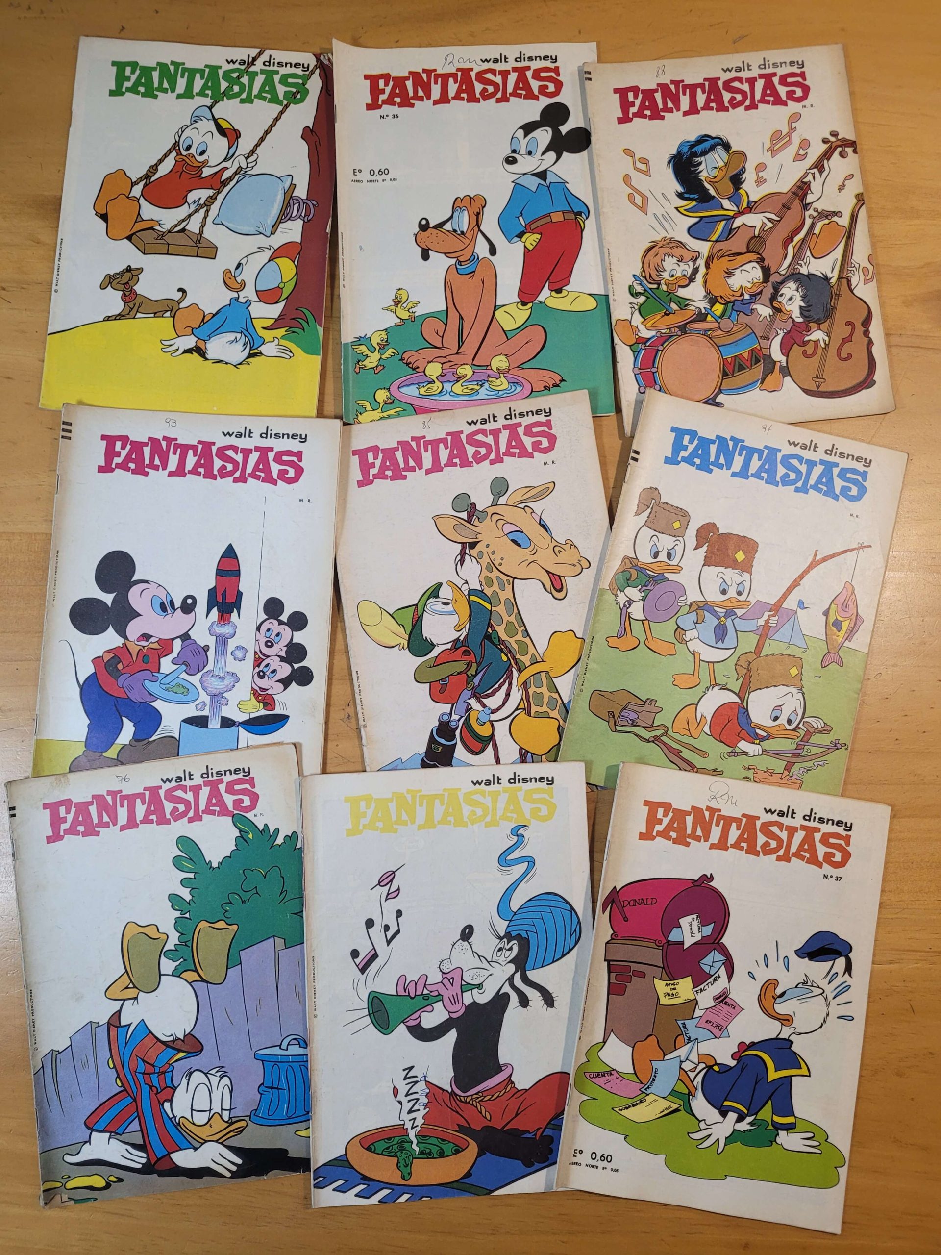 Pack FANTASIAS de Walt Disney, años 60s (x9)