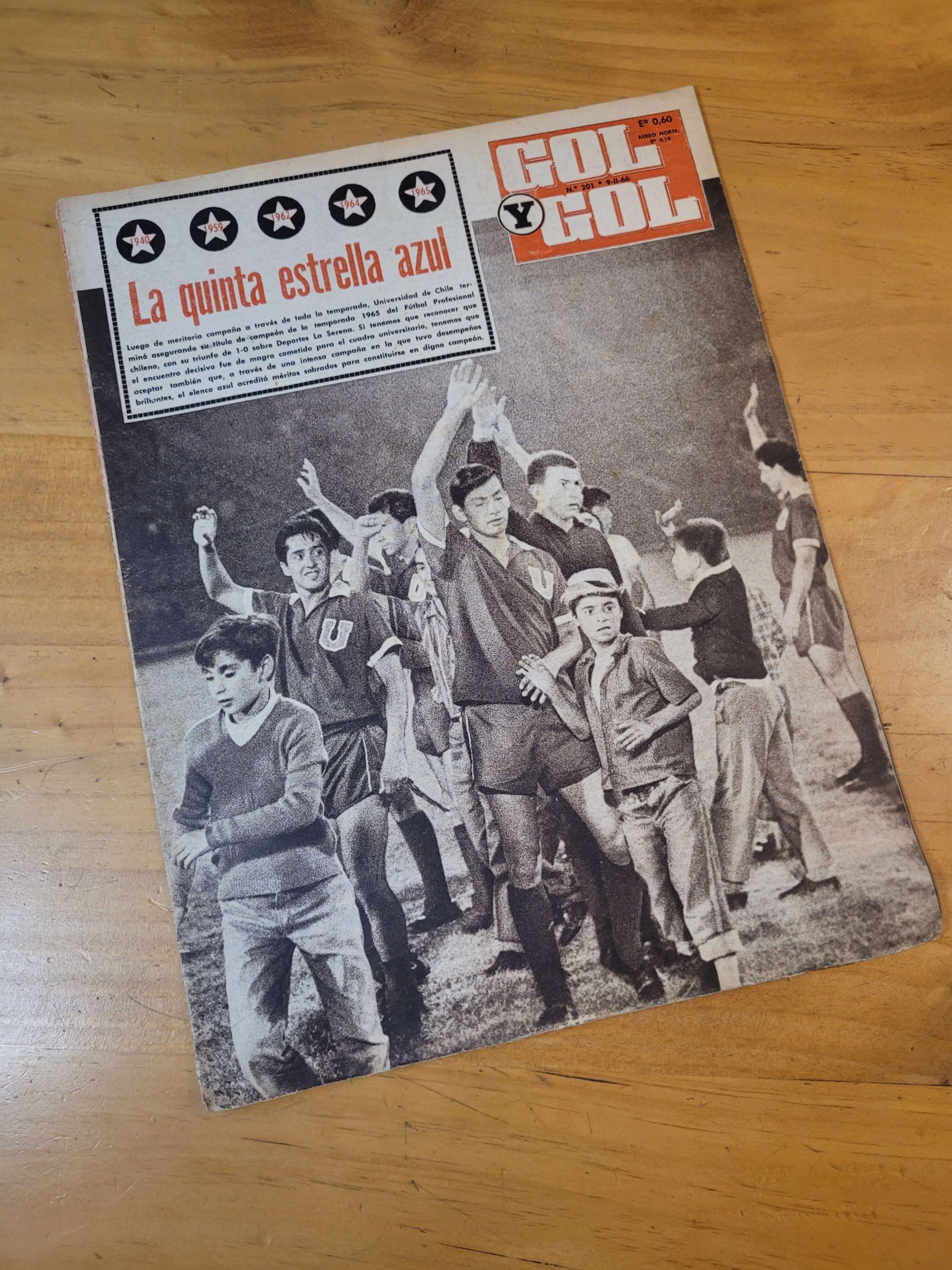 Revista GOL Y GOL -U de Chile campeón 1965-