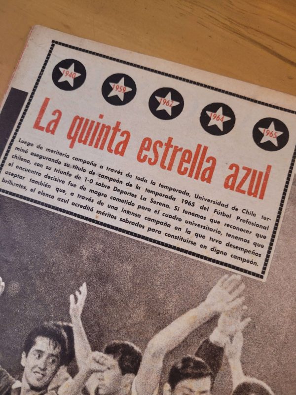 Revista GOL Y GOL -U de Chile campeón 1965-
