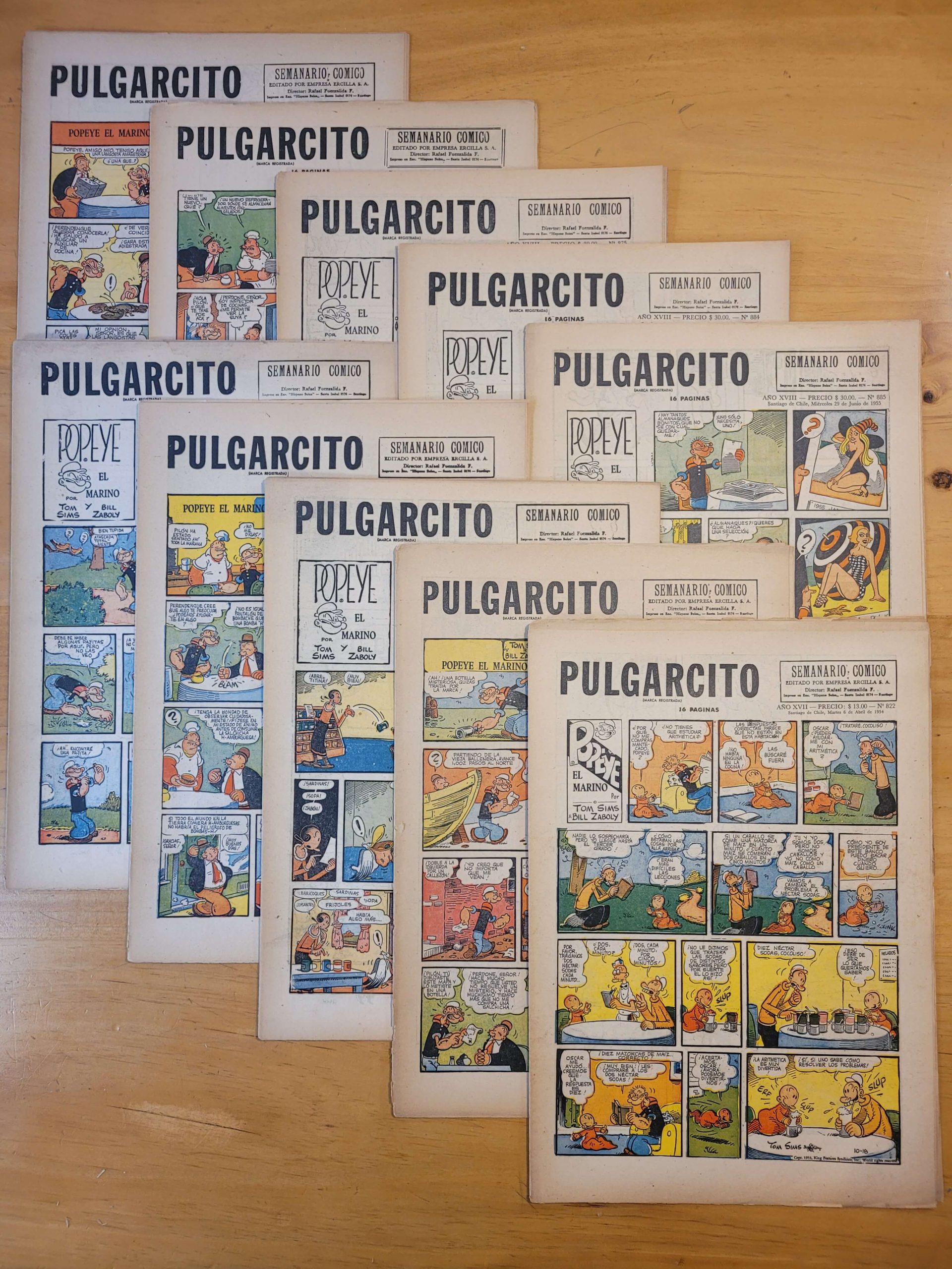 Pack revista PULGARCITO, años 50s (x10)