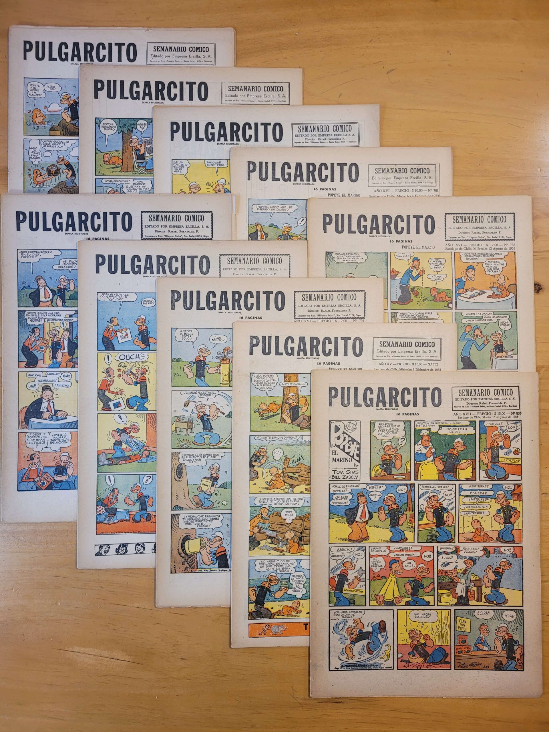 Pack revista PULGARCITO años 50s (x10)