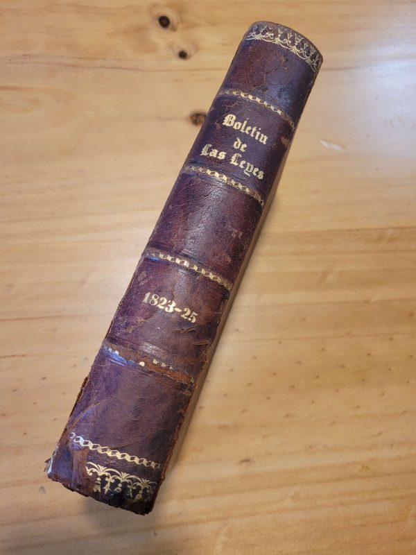Libro BOLETIN DE LEYES 1823-1825 (1839)