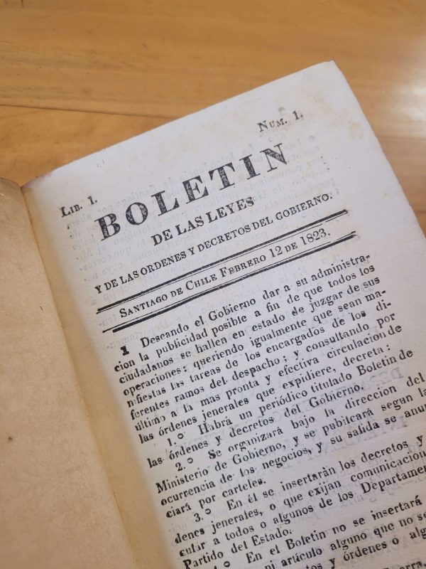 Libro BOLETIN DE LEYES 1823-1825 (1839)