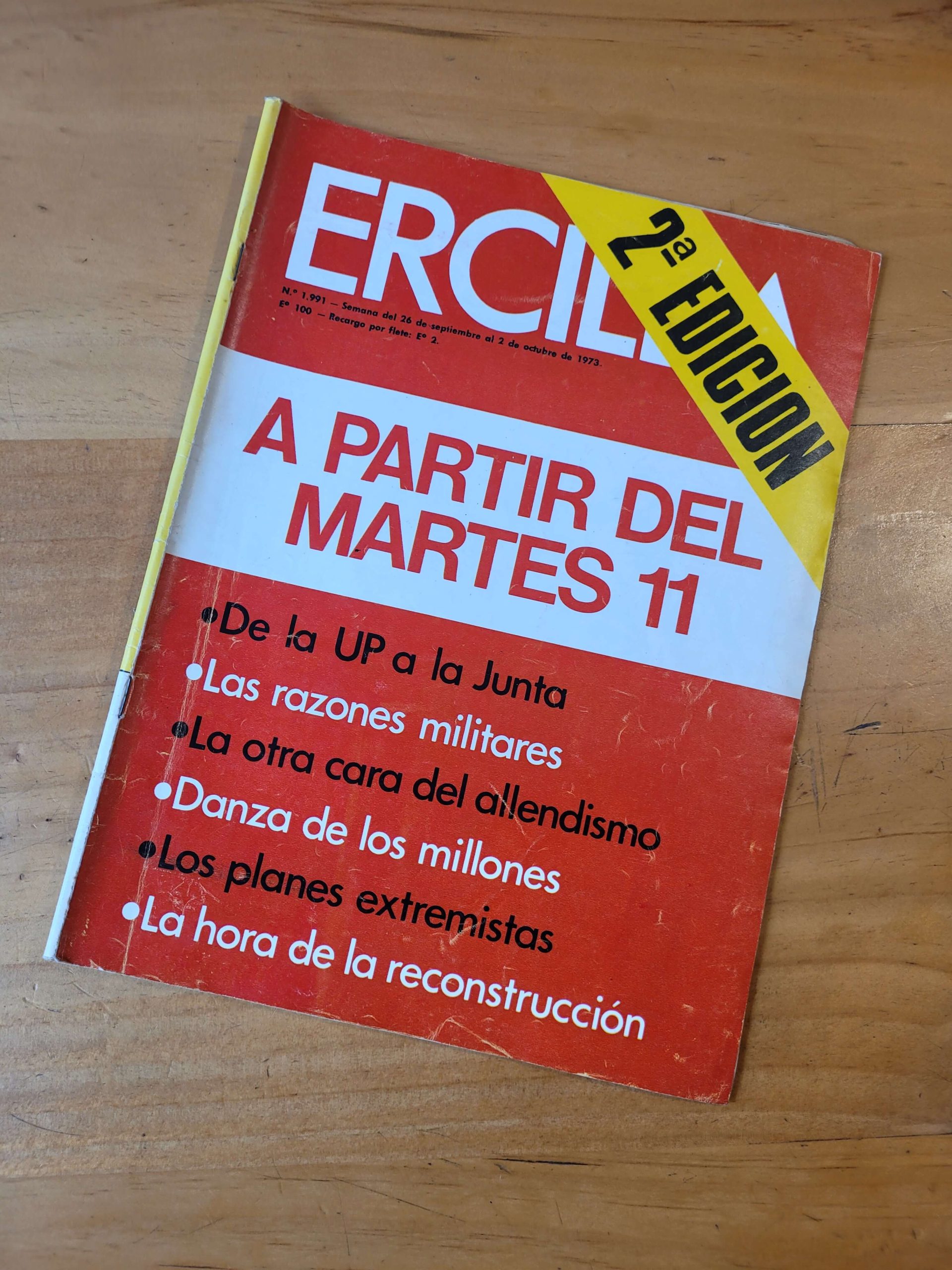 Revista ERCILLA para el 11 de septiembre de 1973