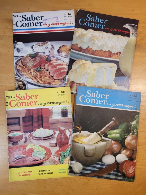 Pack revistas SABER COMER… Y VIVIR MEJOR años 60s/70s (x4)