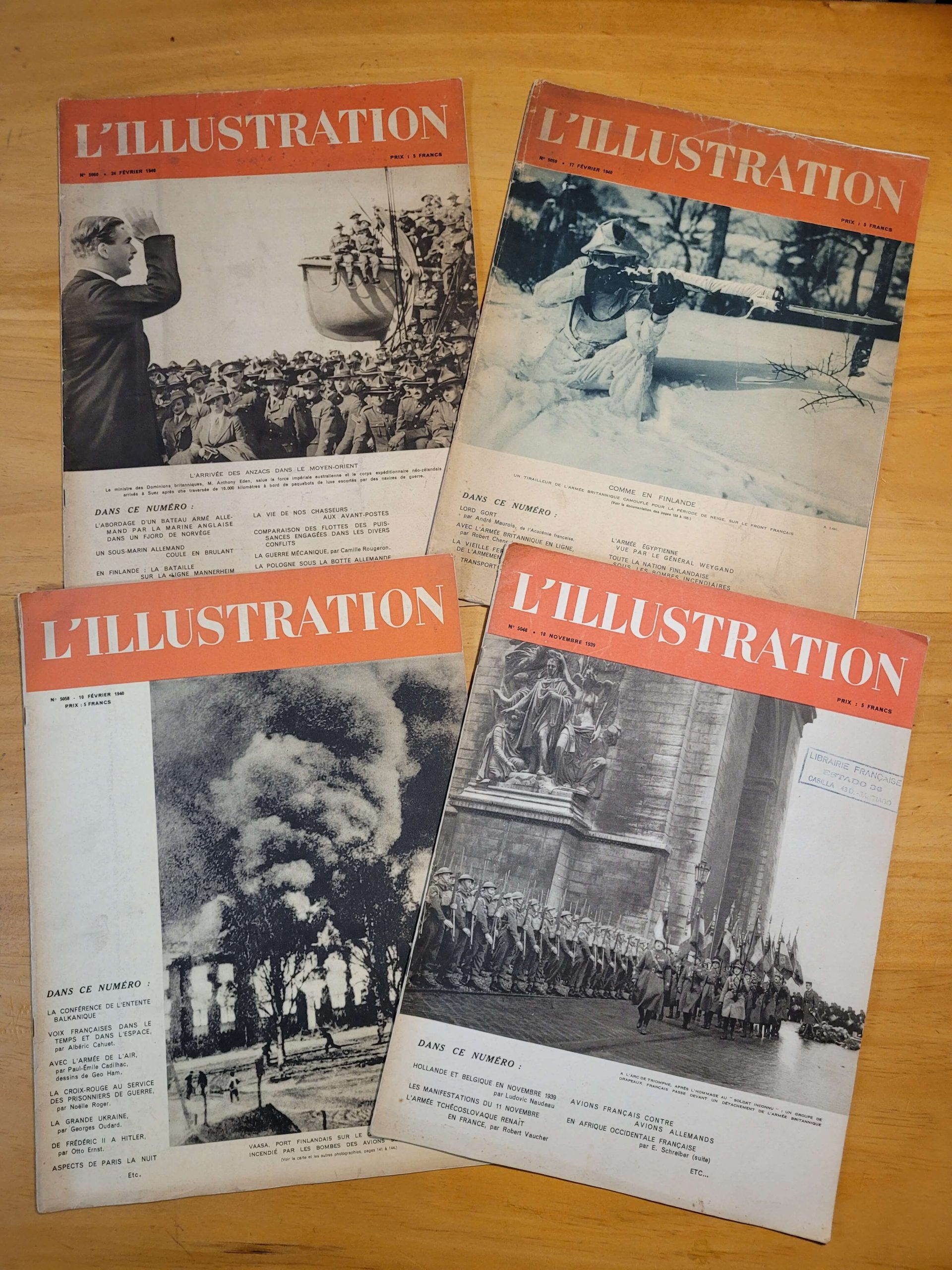 Pack revista L´ILLUSTRATION (1939-1940) (x4)