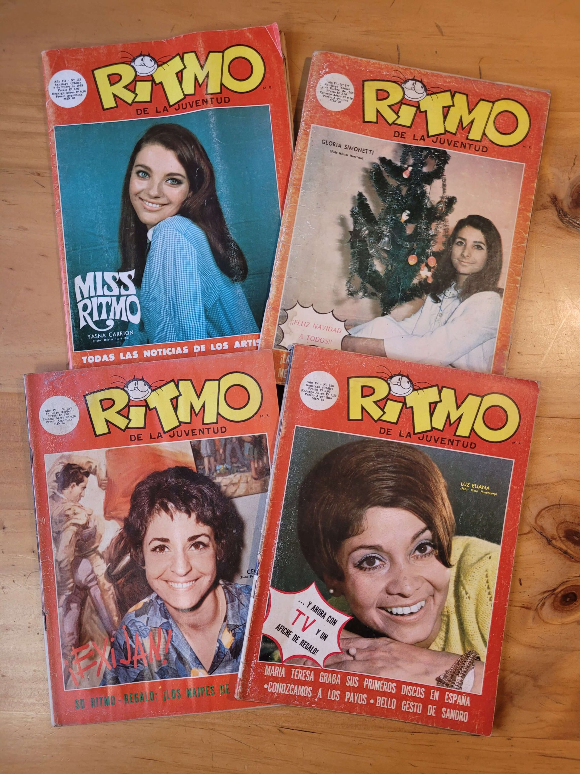 Pack revista RITMO años 60s -Divas Nueva Ola- (x4)