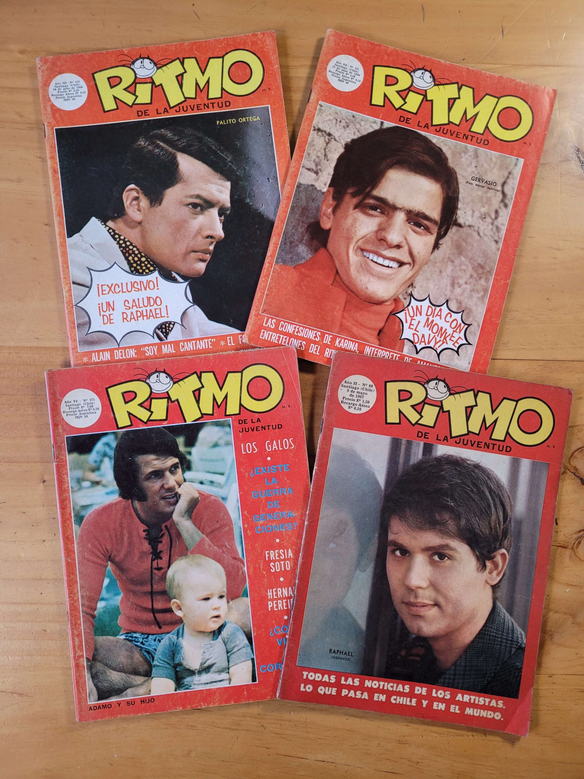 Pack revista RITMO años 60s -Estrellas extranjeras- (x4)