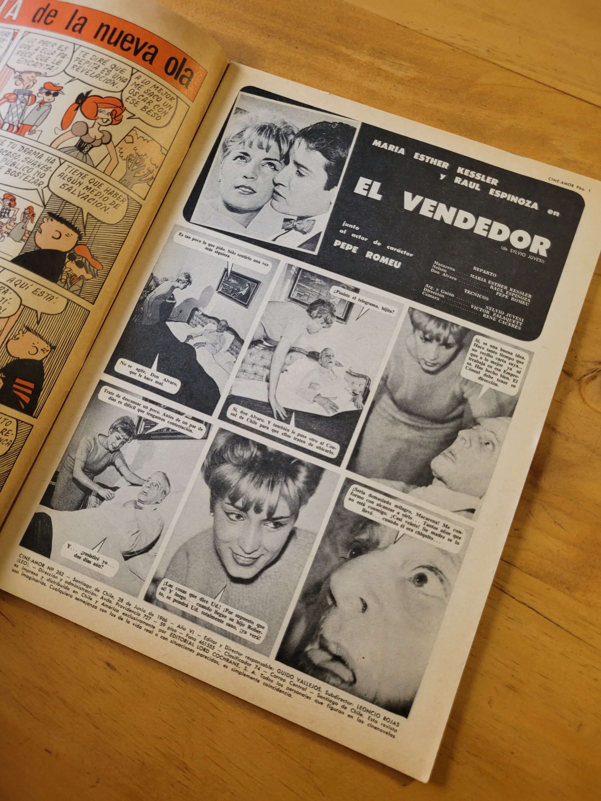 Pack n°3 revista CINE AMOR, años 60s (x4)