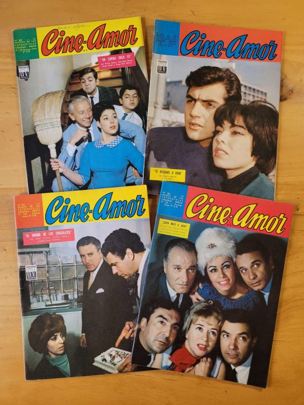 Pack n°1 revista CINE AMOR, años 60s (x4)
