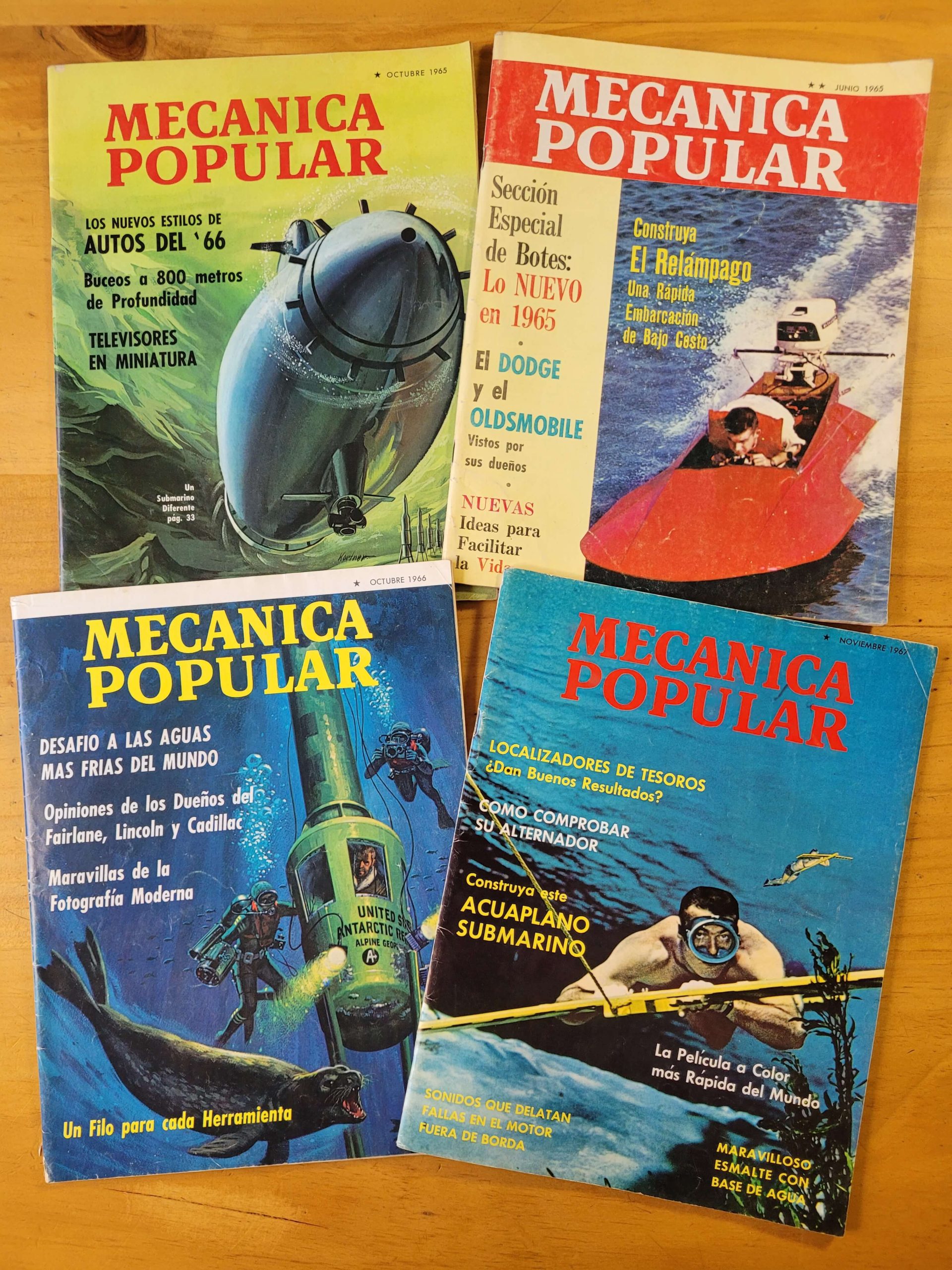 Pack n°4 MECANICA POPULAR, años 60s (x4)