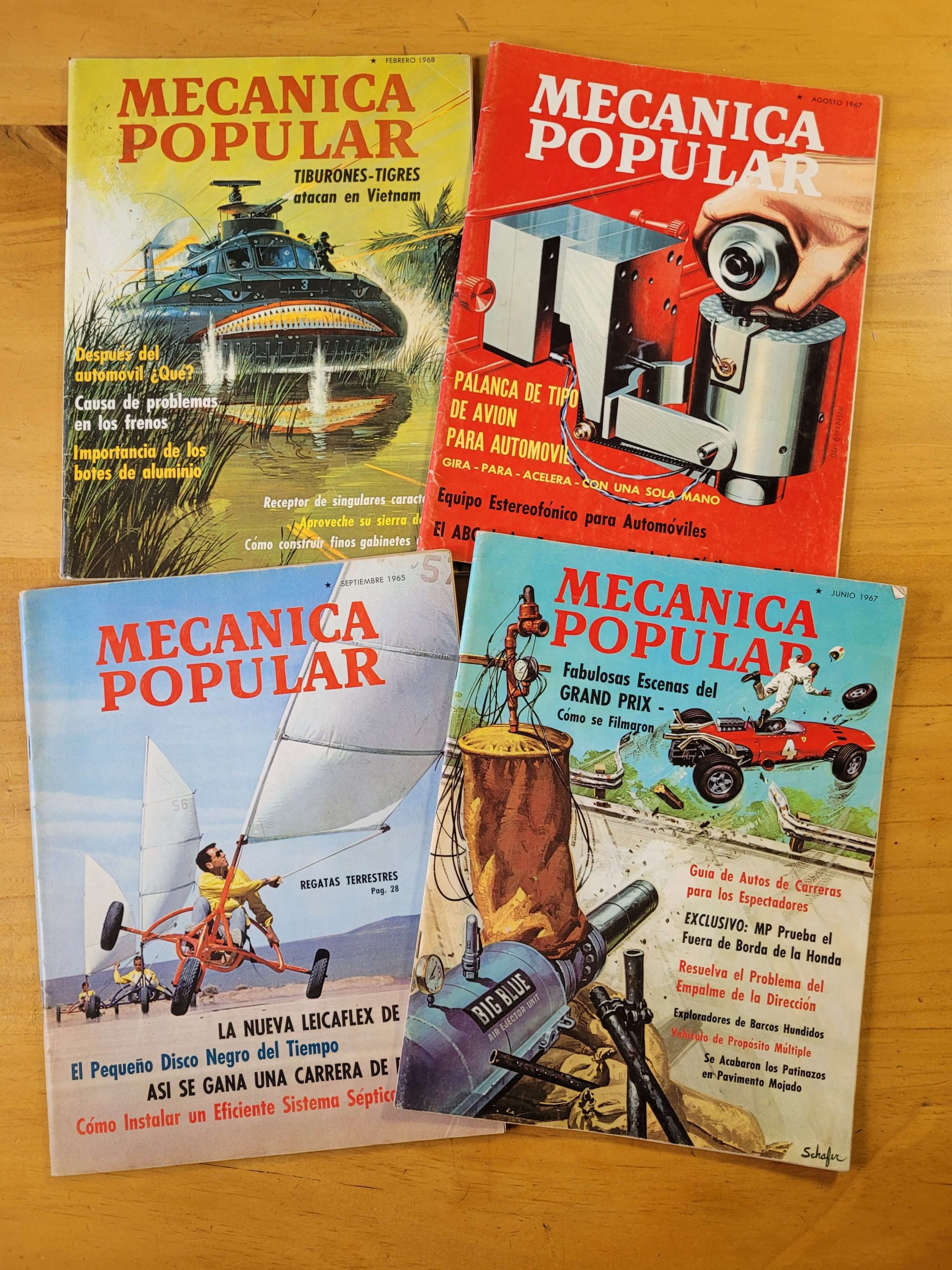 Pack n°2 MECANICA POPULAR, años 60s (x4)