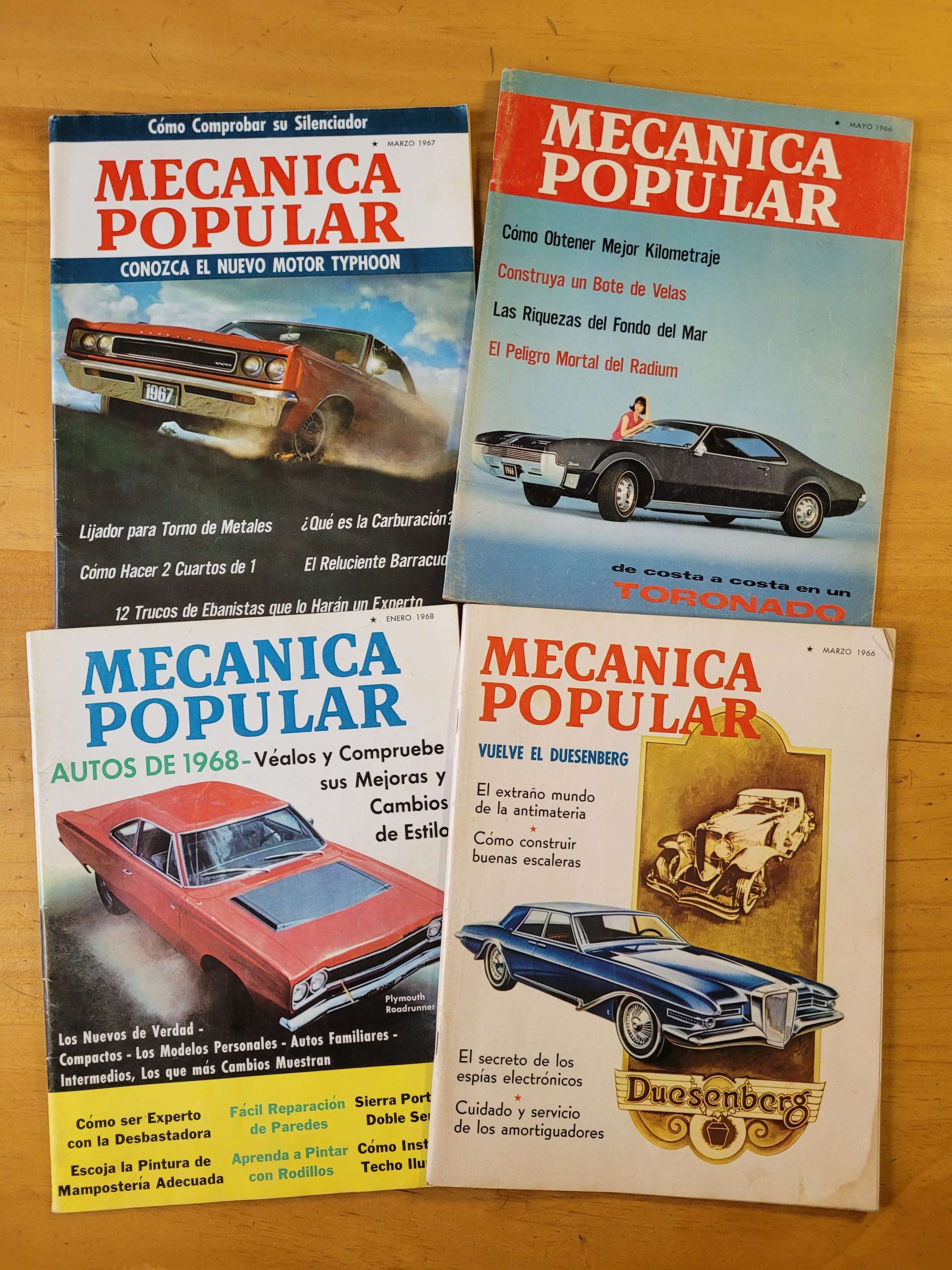 Pack n°1 MECANICA POPULAR, años 60s (x4)