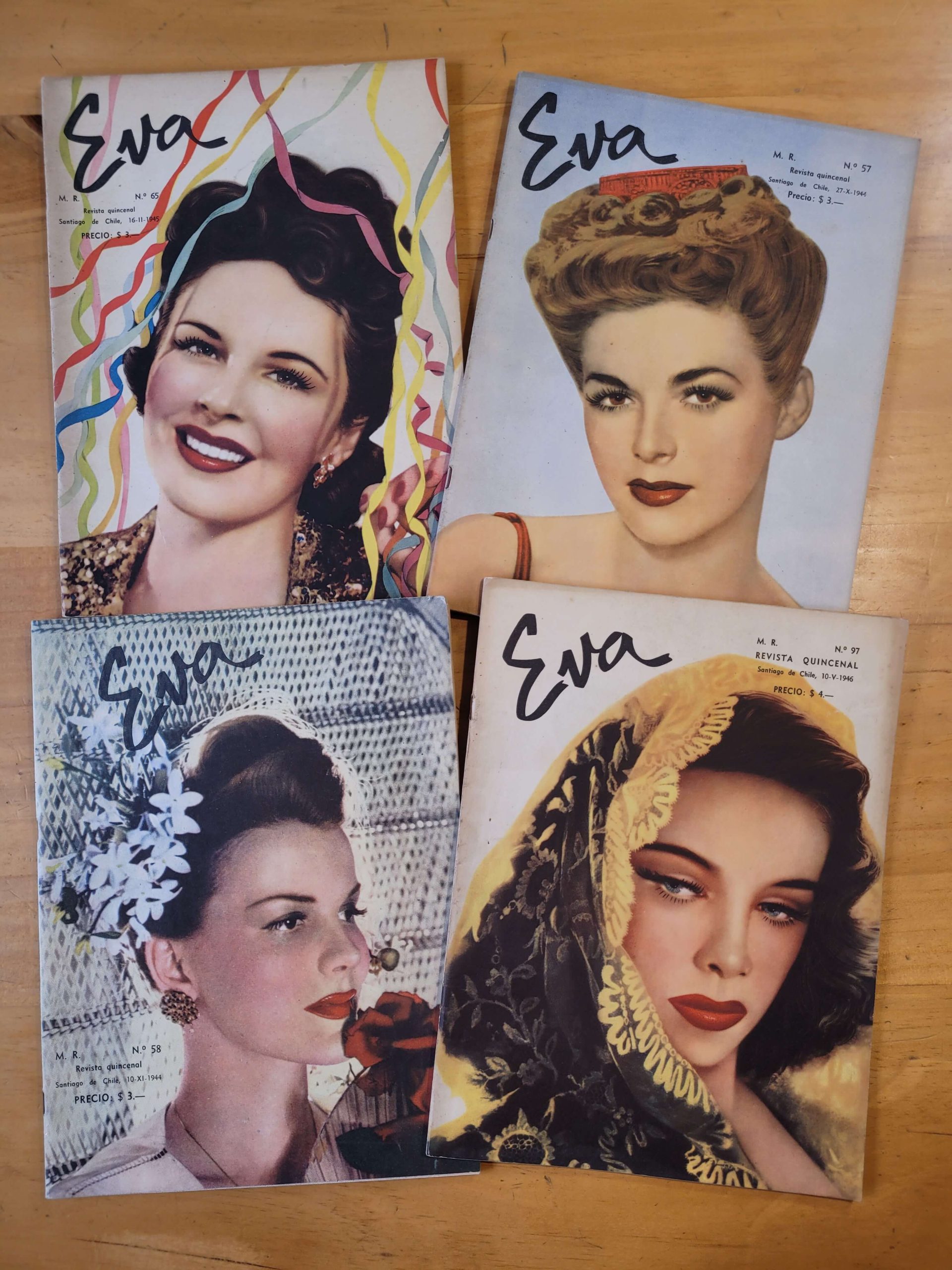Pack n°4 revistas EVA años 40s (x4)