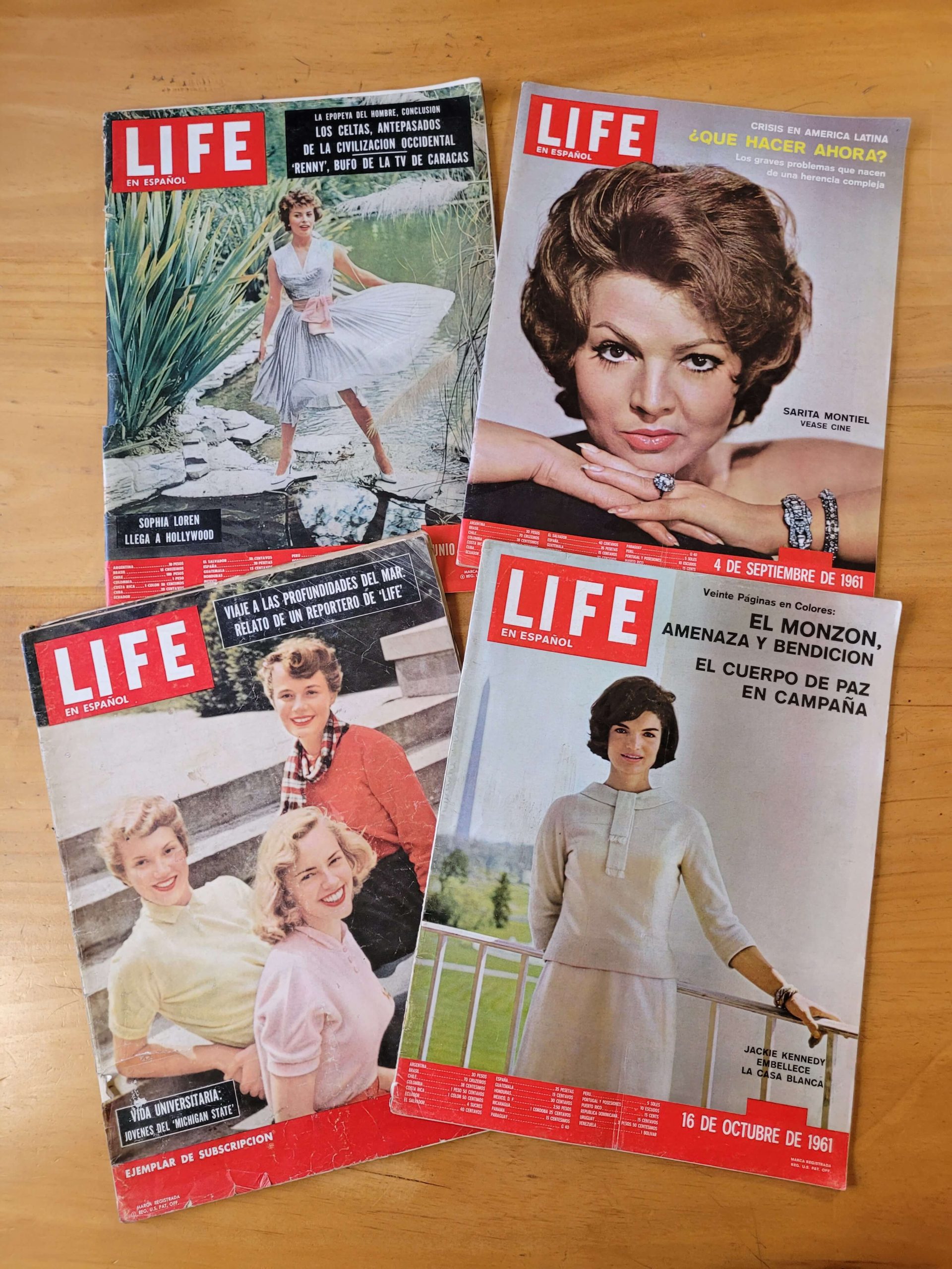 Pack n°1 revista LIFE, años 50s (x4)