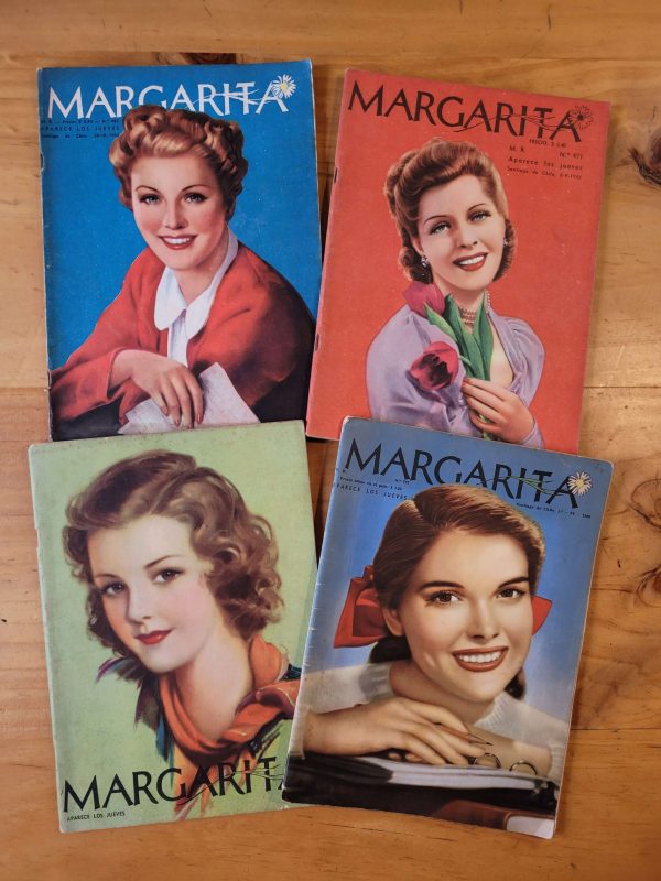 Pack n°4 MARGARITA años 40s -Moda y mujer- (x4)